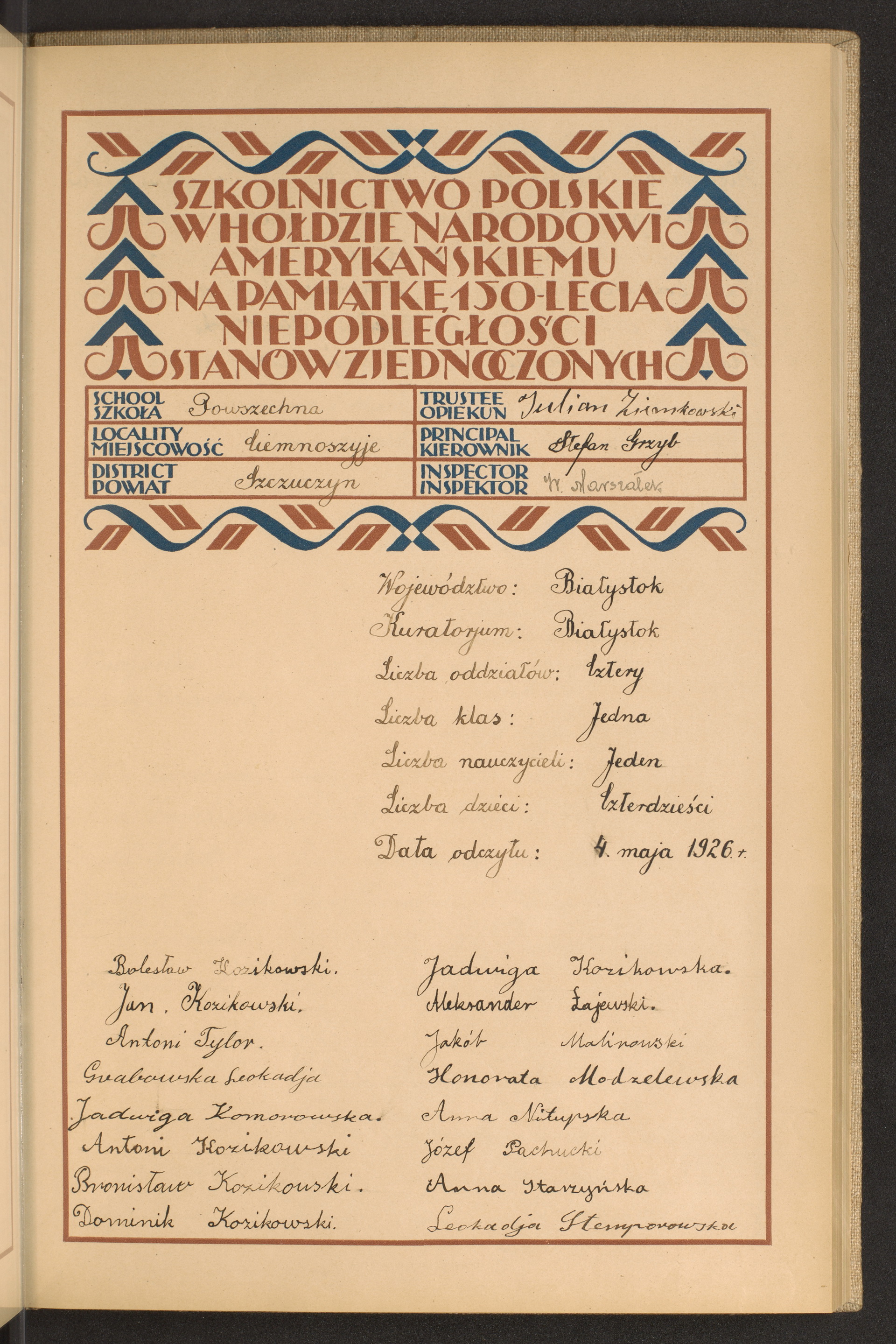 Podpis Leokadia Stemporowska na stronie nr 69 w tomie nr 79