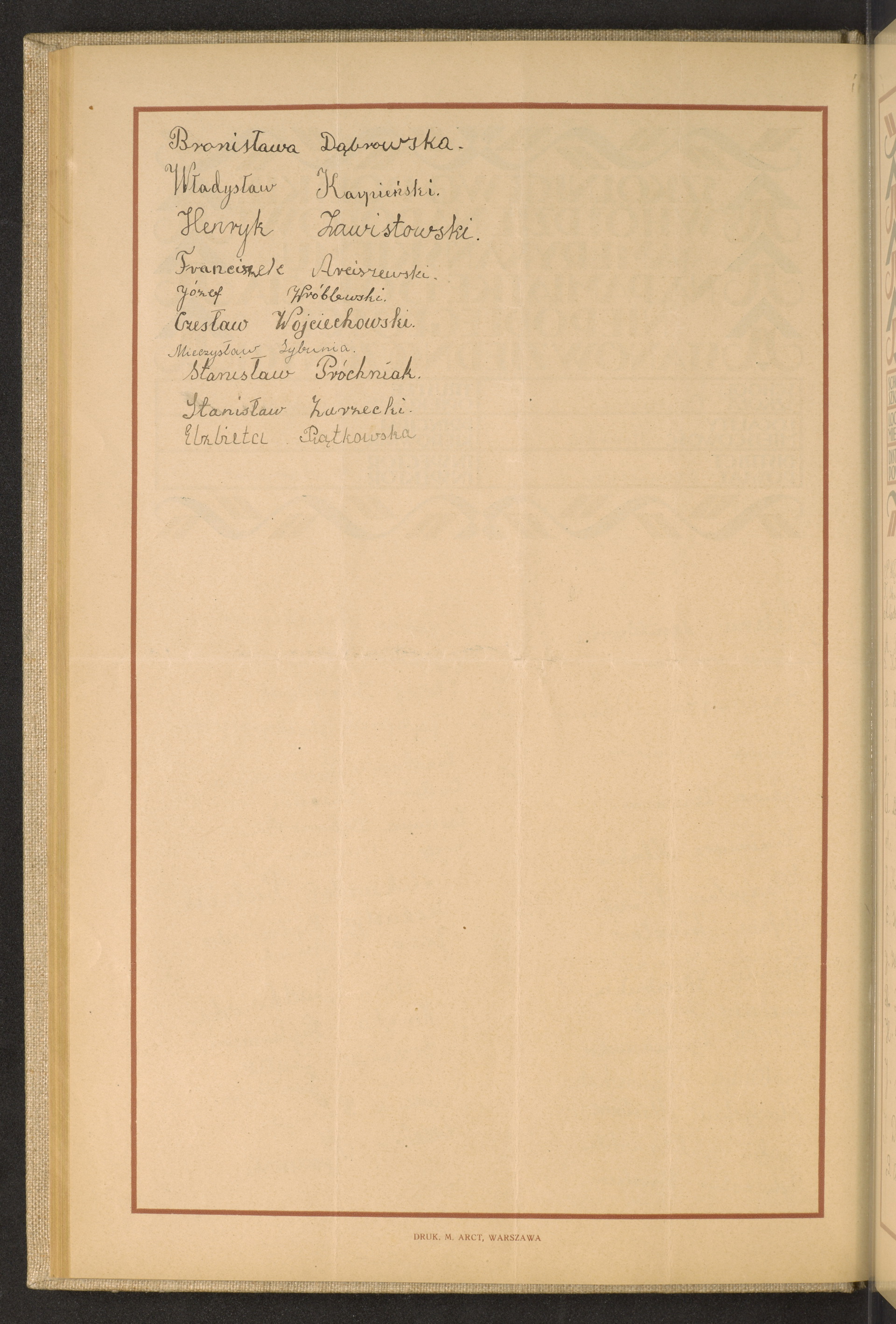 Podpis Bronisława Dąbrowska na stronie nr 88 w tomie nr 79