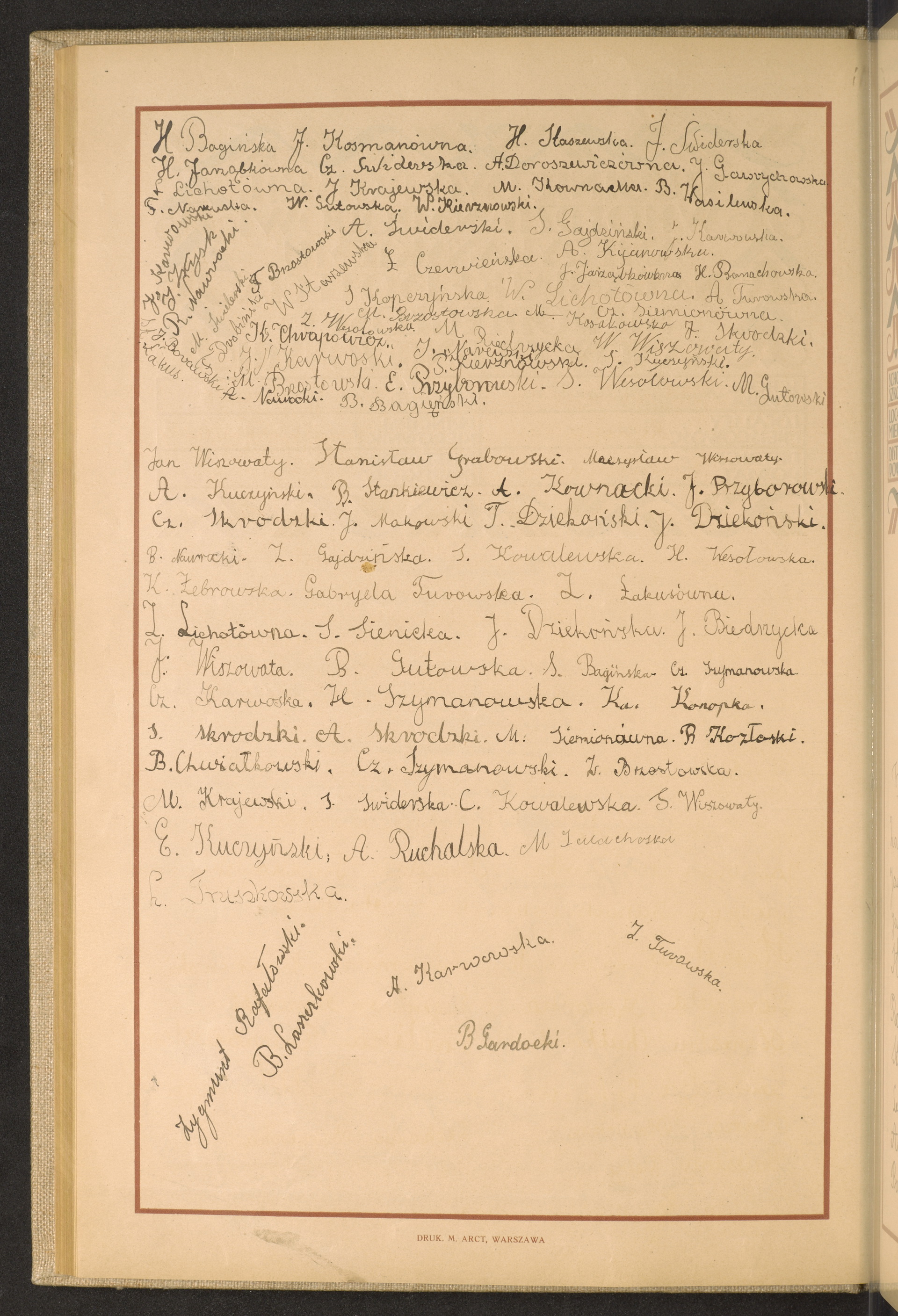 Podpis H. Bagińska na stronie nr 102 w tomie nr 79