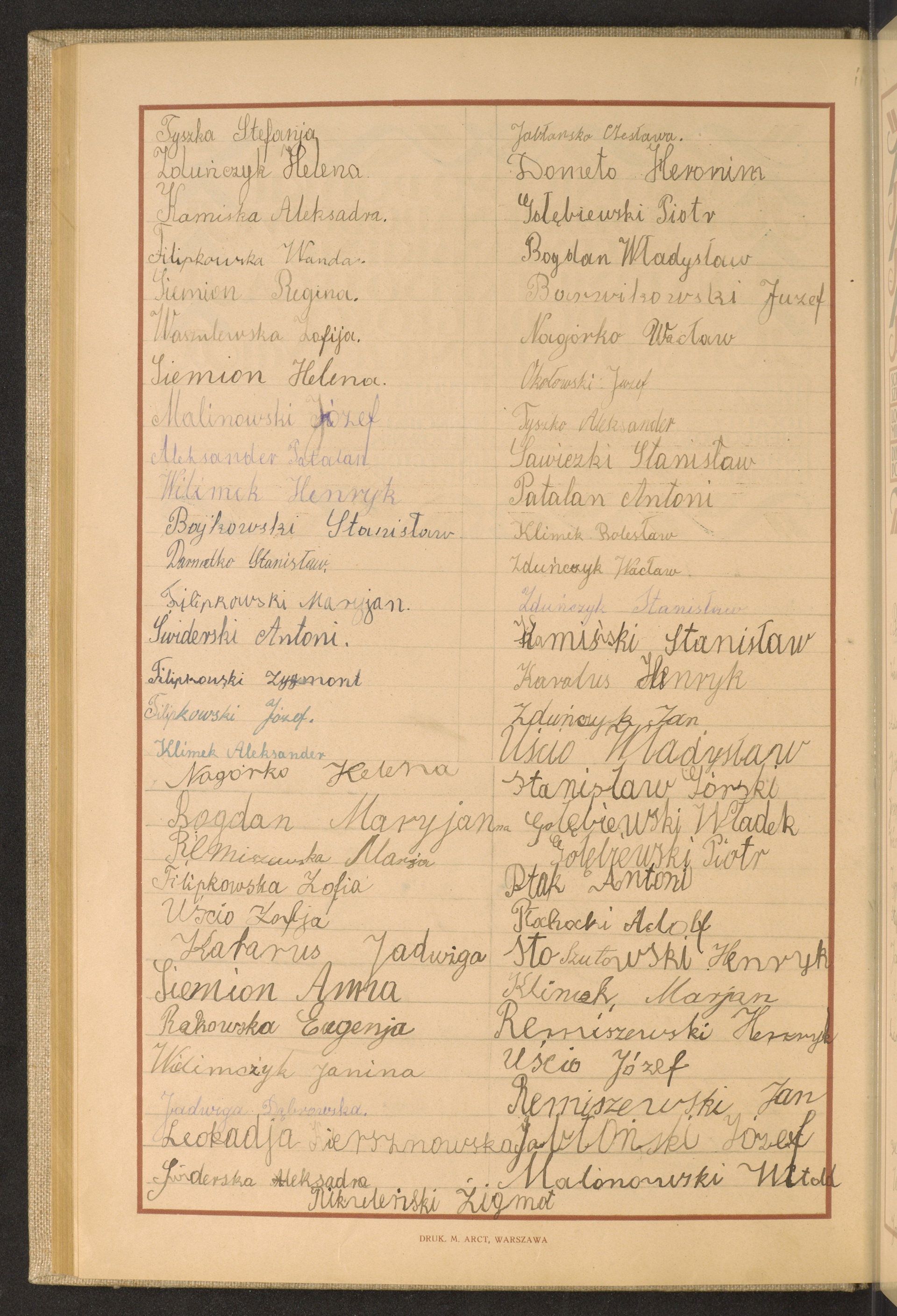 Podpis Witold Malinowski na stronie nr 124 w tomie nr 79