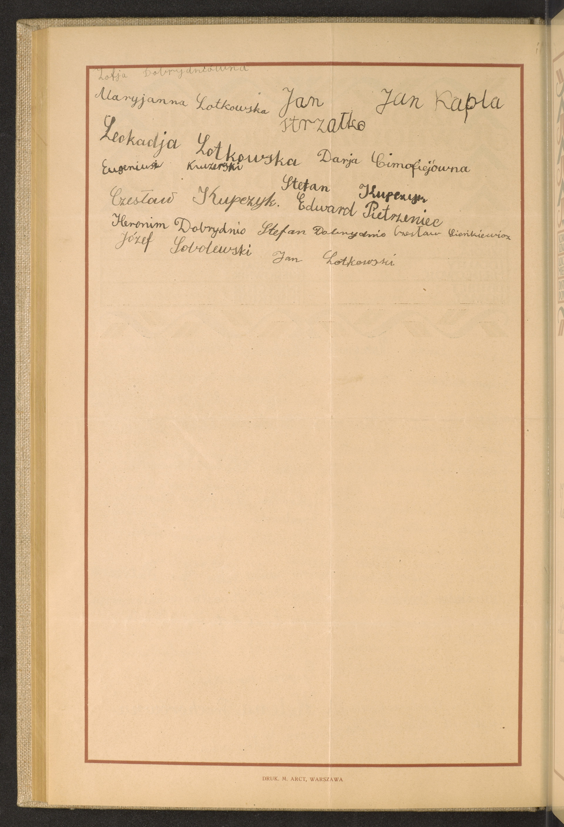 Podpis Zofia Dobrydnio na stronie nr 132 w tomie nr 79