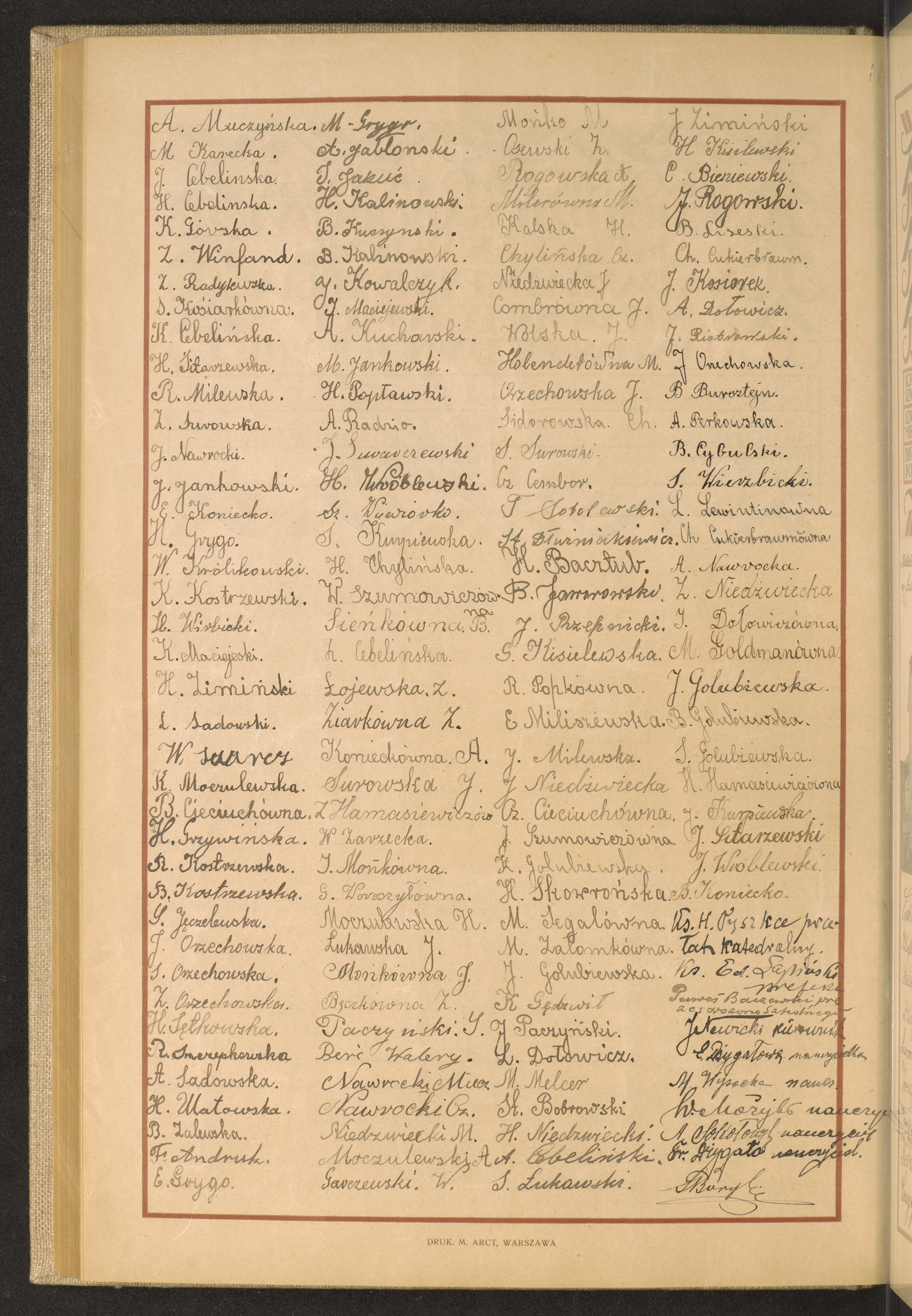 Podpis A. Muczyńska na stronie nr 188 w tomie nr 79