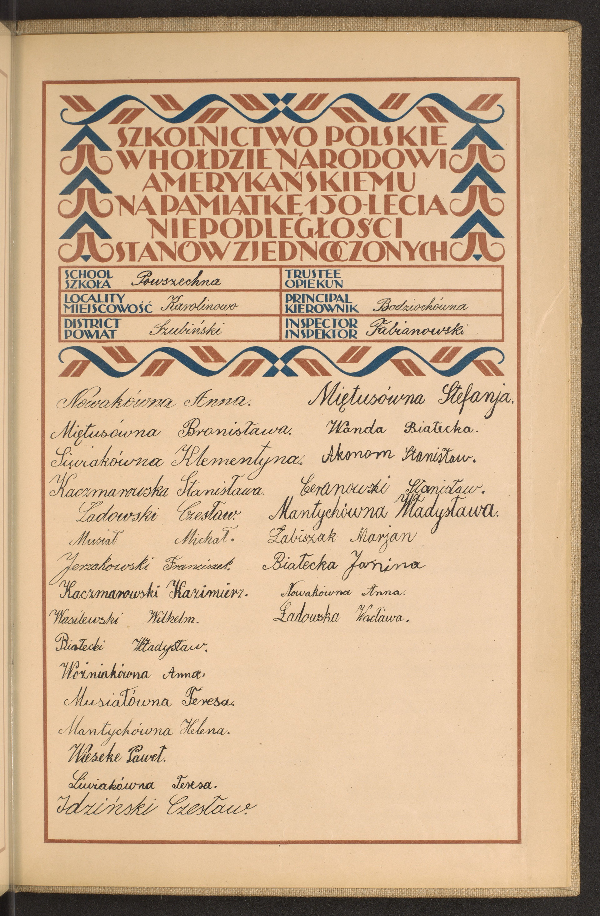 Podpis  Bodzioch na stronie nr 255 w tomie nr 79