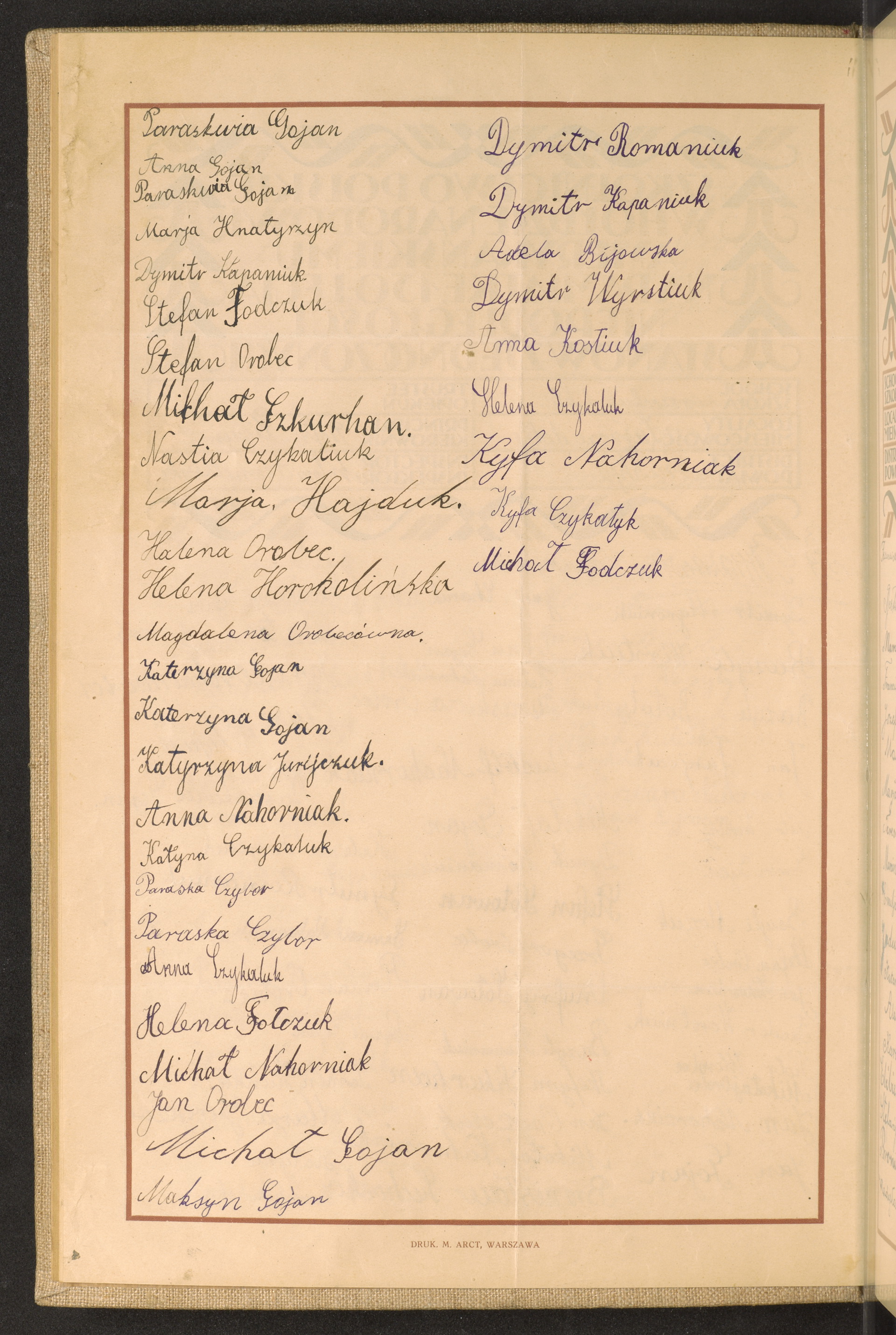 Podpis Michał Fodczuk na stronie nr 32 w tomie nr 80