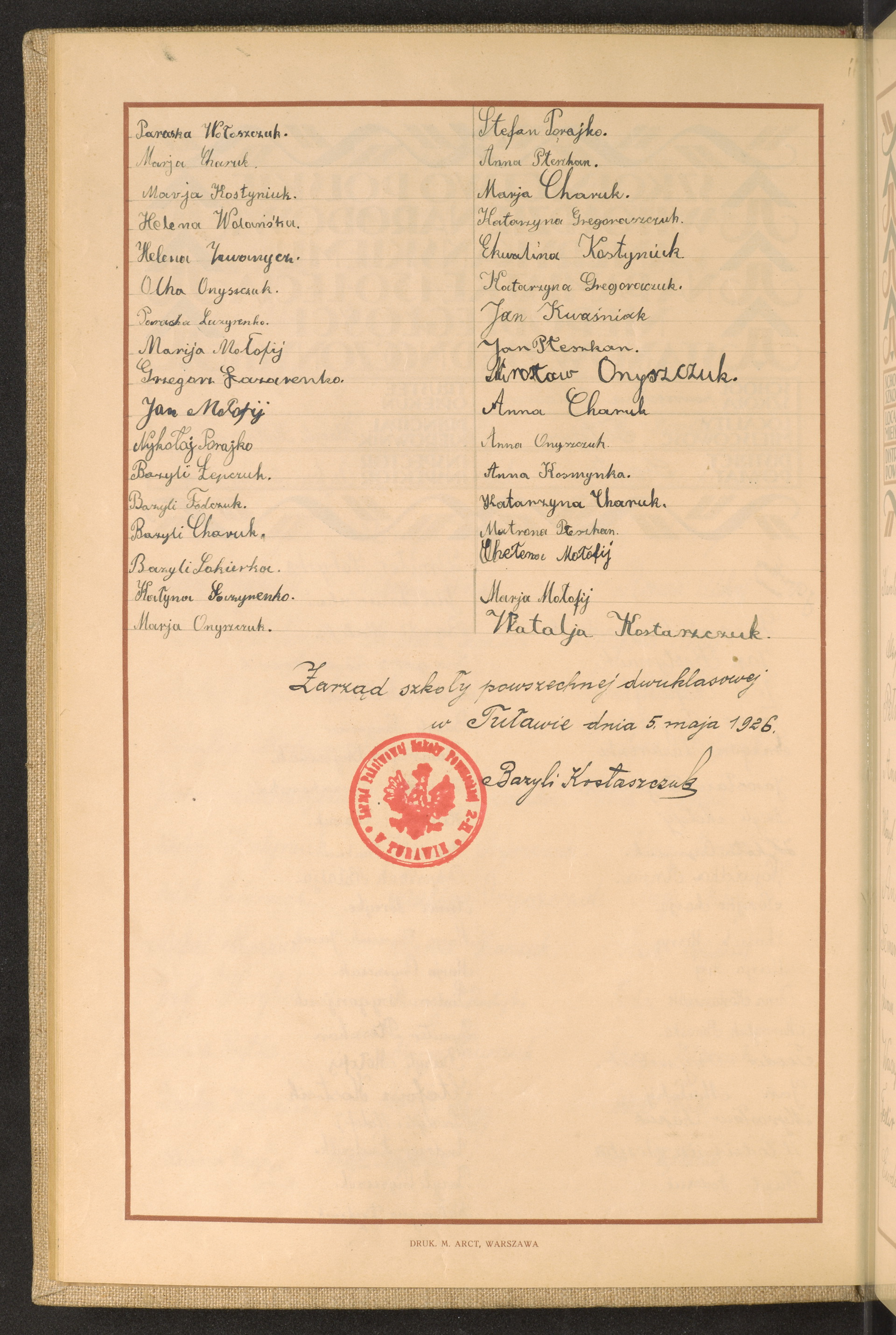 Podpis Anna Charuk na stronie nr 44 w tomie nr 80