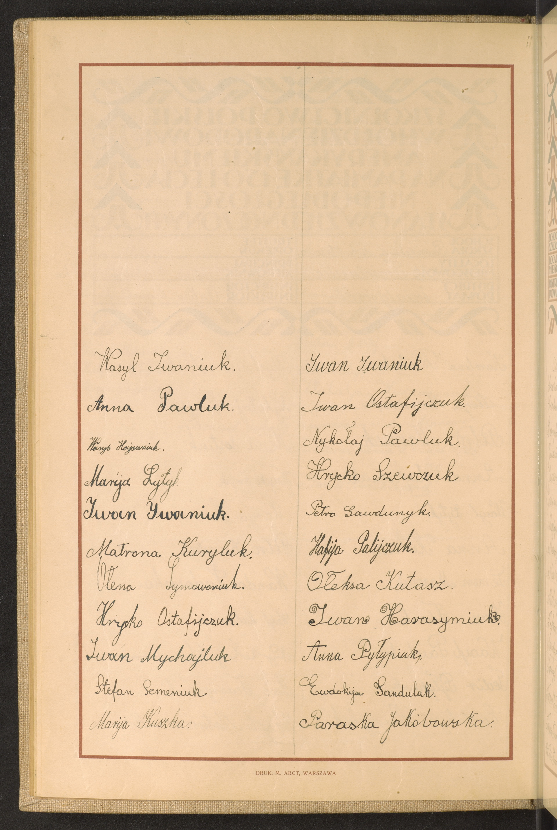 Podpis Wasyl Iwaniuk na stronie nr 46 w tomie nr 80