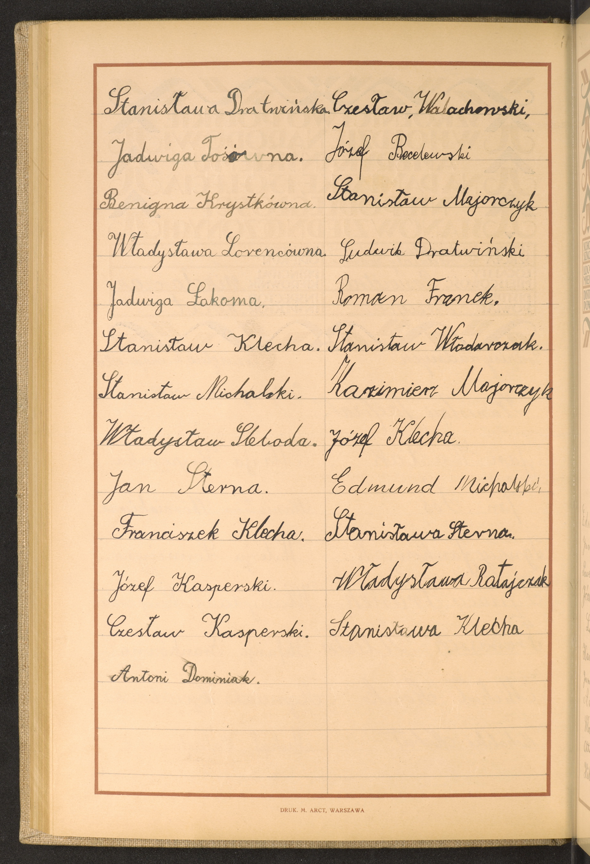 Podpis Stanisława Klecha na stronie nr 152 w tomie nr 80