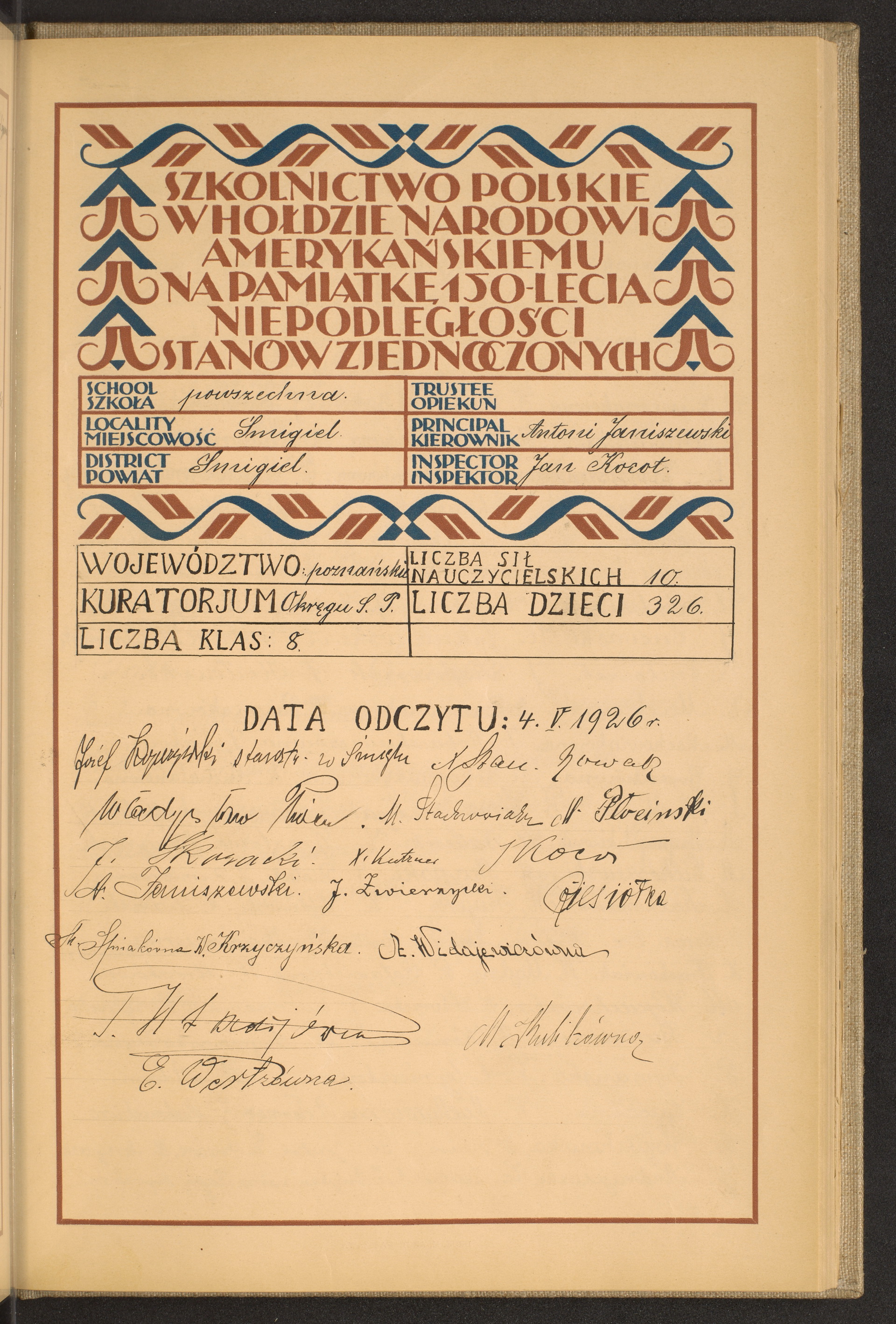 Podpis Antoni Janiszewski na stronie nr 175 w tomie nr 80