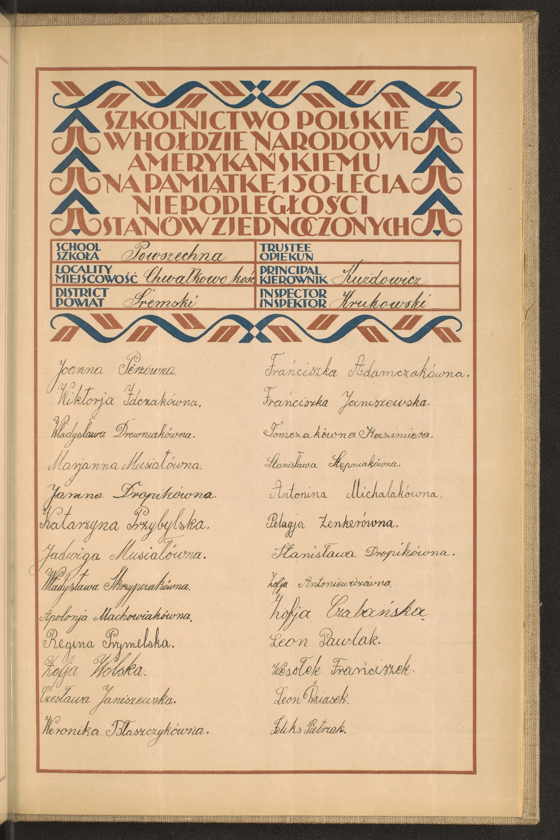 Podpis Feliks Pietrzak na stronie nr 274 w tomie nr 80