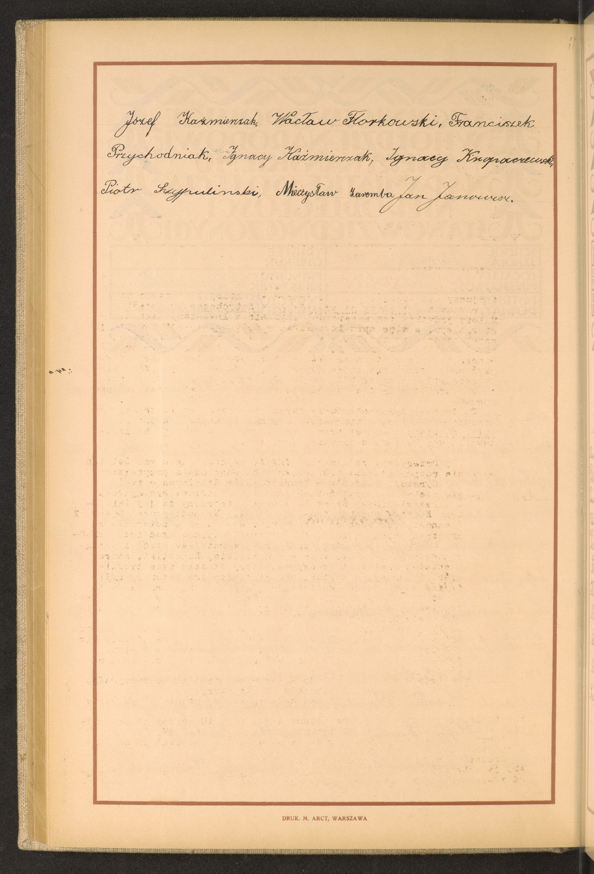 Podpis Józef Kaźmierczak na stronie nr 184 w tomie nr 81