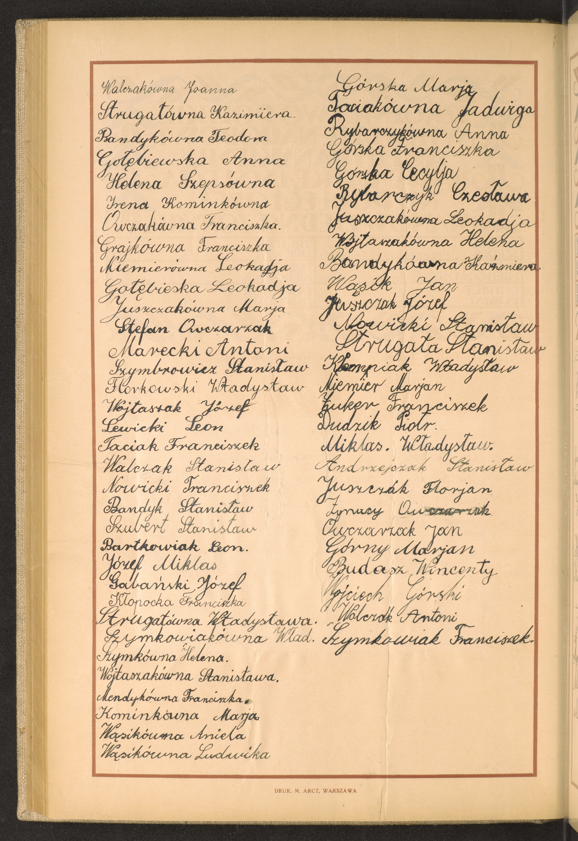 Podpis Franciszek Szymkowiak na stronie nr 212 w tomie nr 81