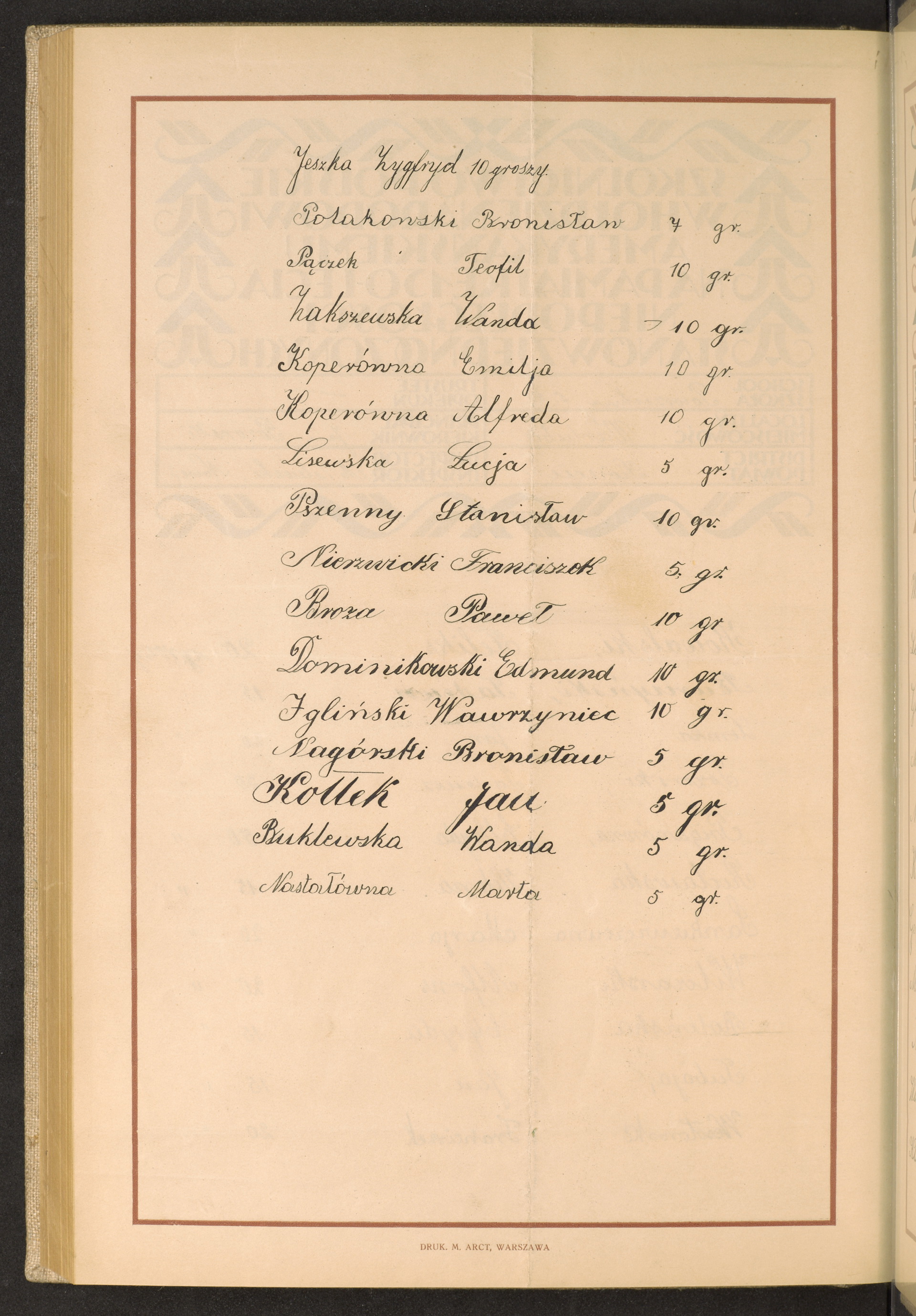 Podpis Zygfryd Jeszka  na stronie nr 276 w tomie nr 81