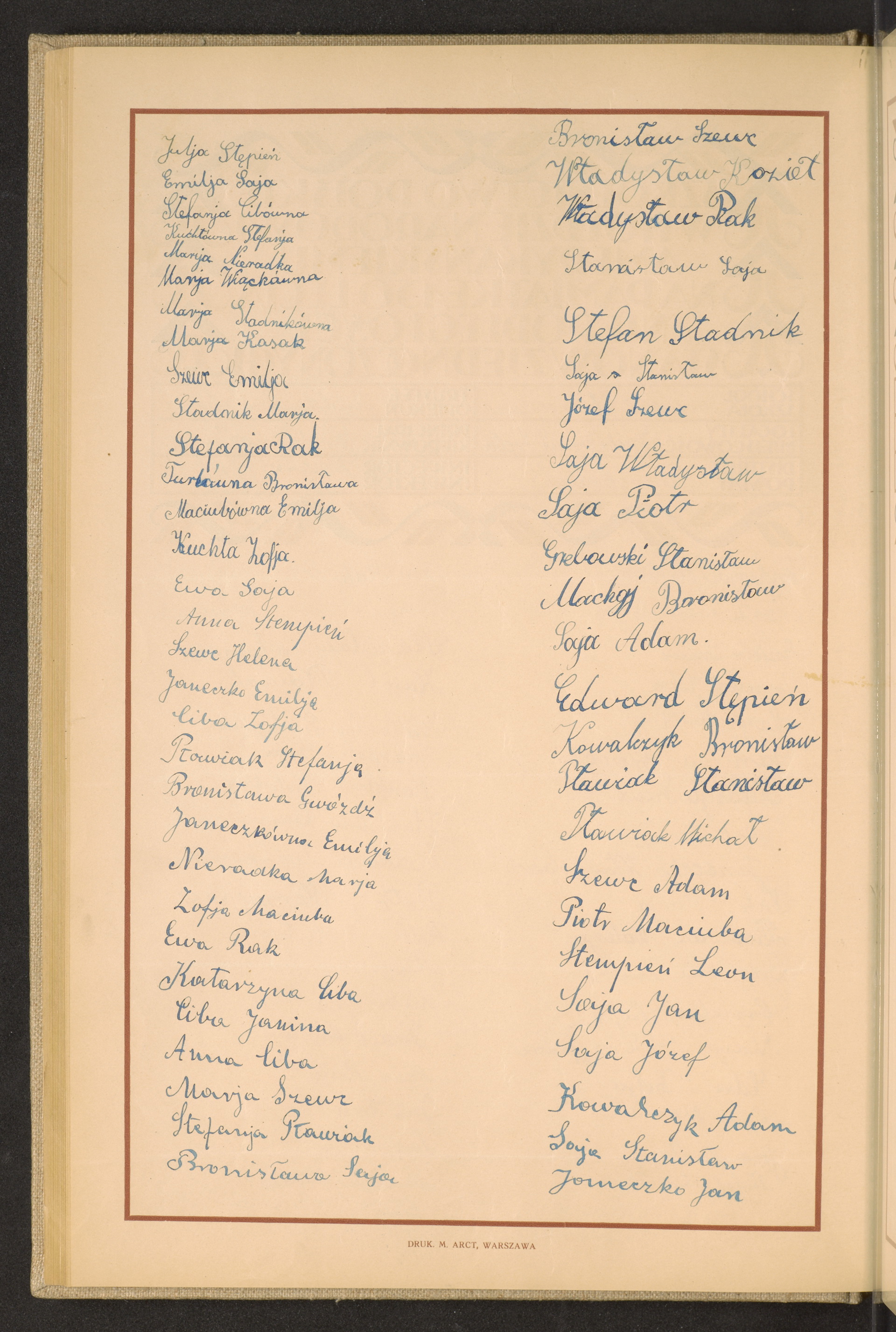 Podpis Jan Janeczko na stronie nr 104 w tomie nr 82