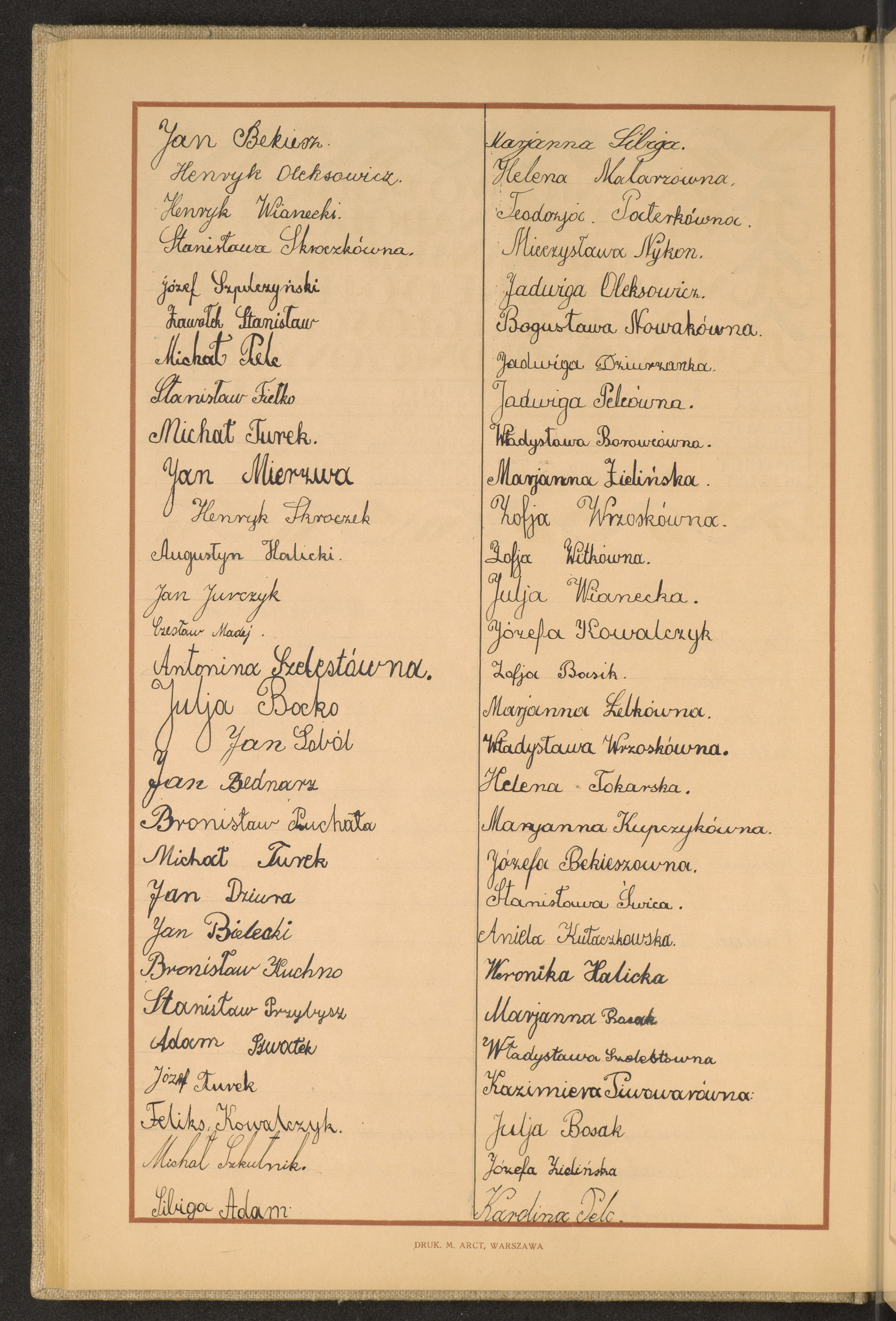 Podpis Jan Dziura na stronie nr 110 w tomie nr 82