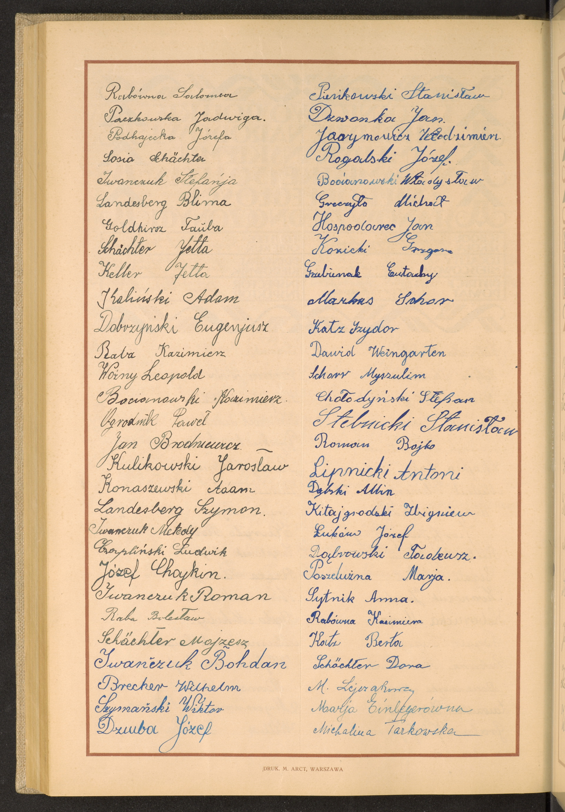 Podpis Salomea Raba na stronie nr 282 w tomie nr 82