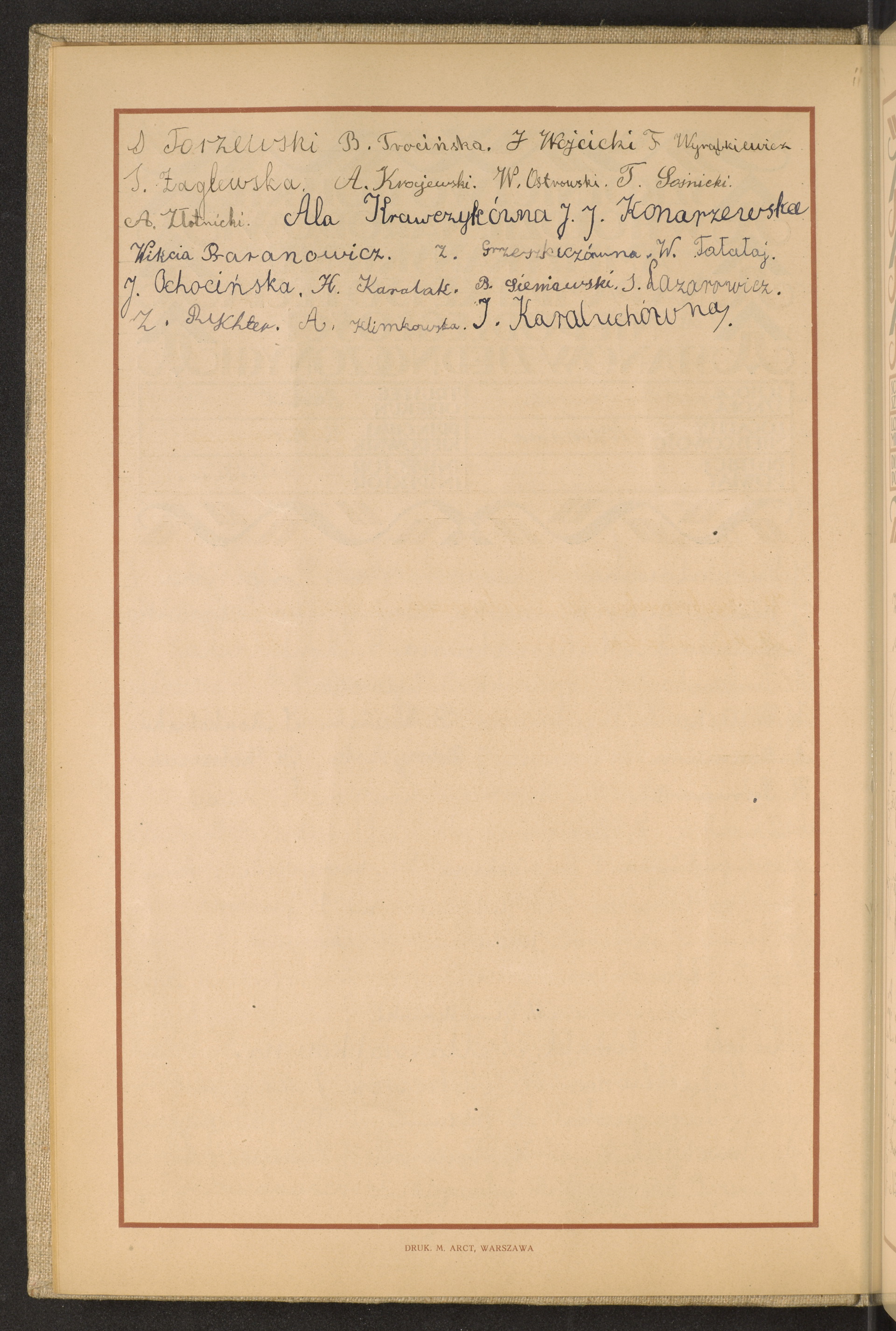 Podpis D. Torzewski na stronie nr 18 w tomie nr 85