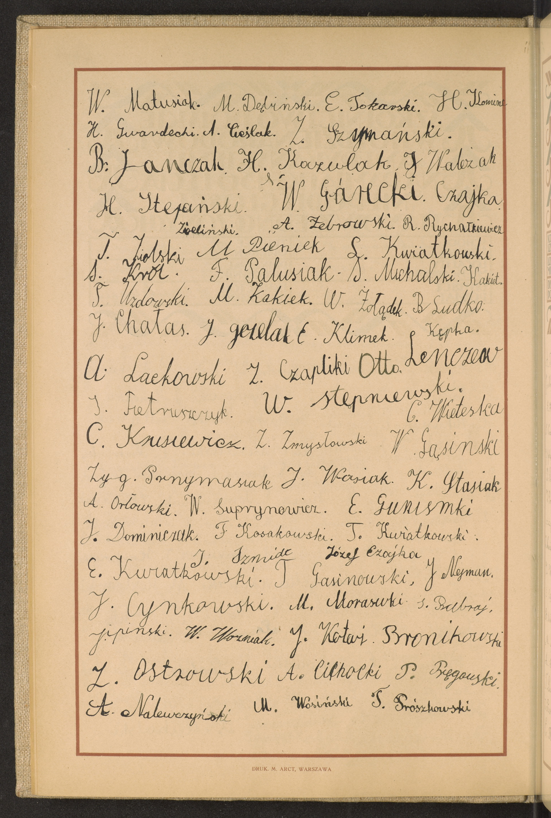 Podpis W. Matusiak na stronie nr 24 w tomie nr 85