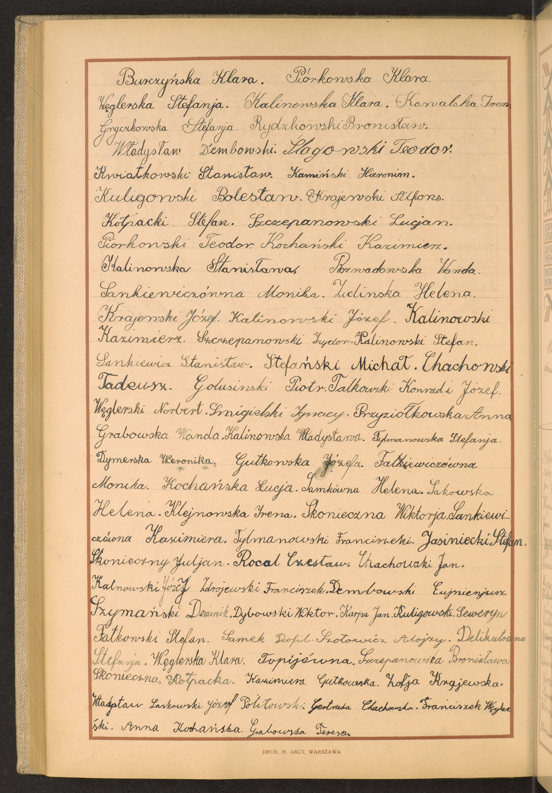 Podpis Klara Kalinowska na stronie nr 238 w tomie nr 85