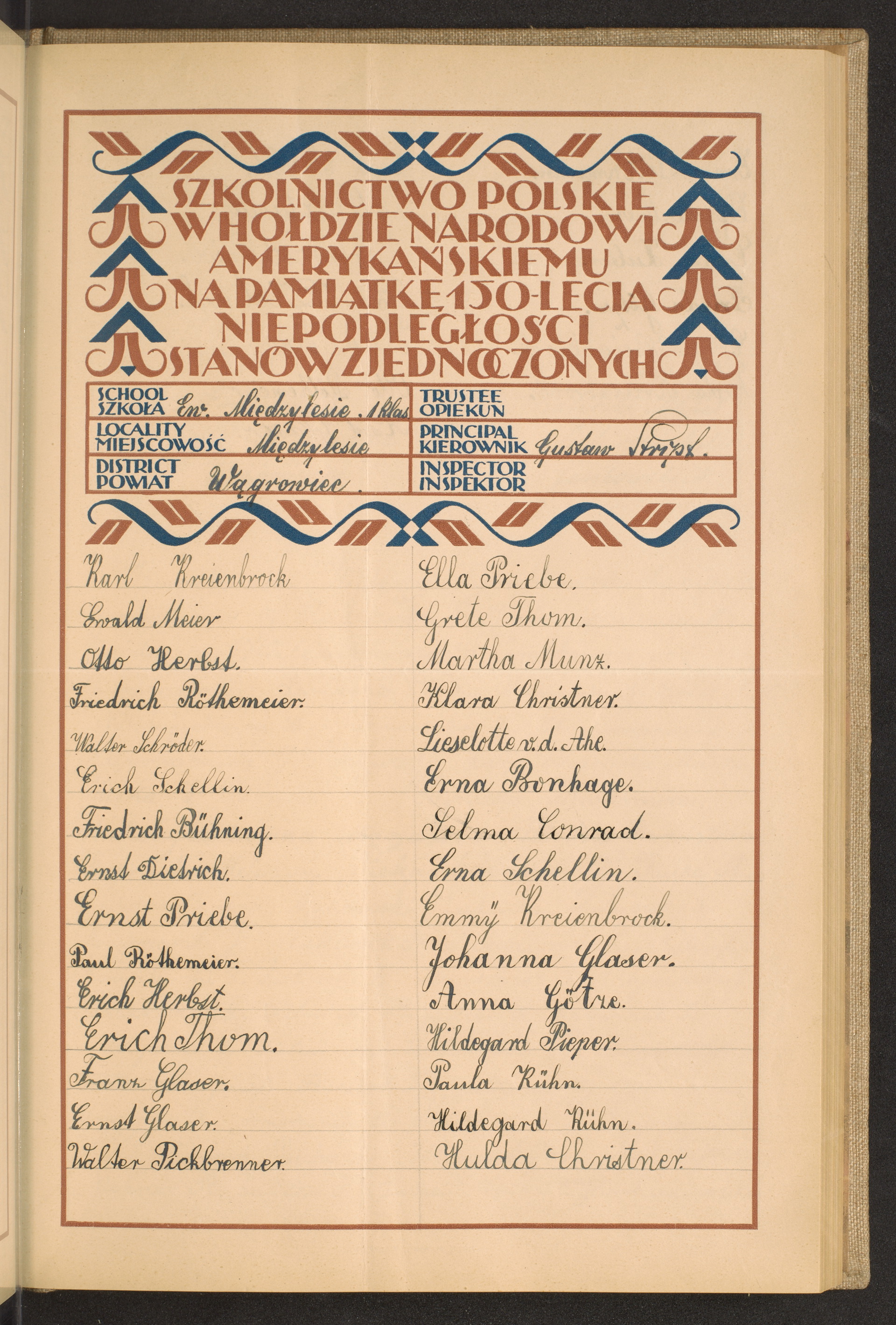 Podpis Gustav Stript na stronie nr 129 w tomie nr 86