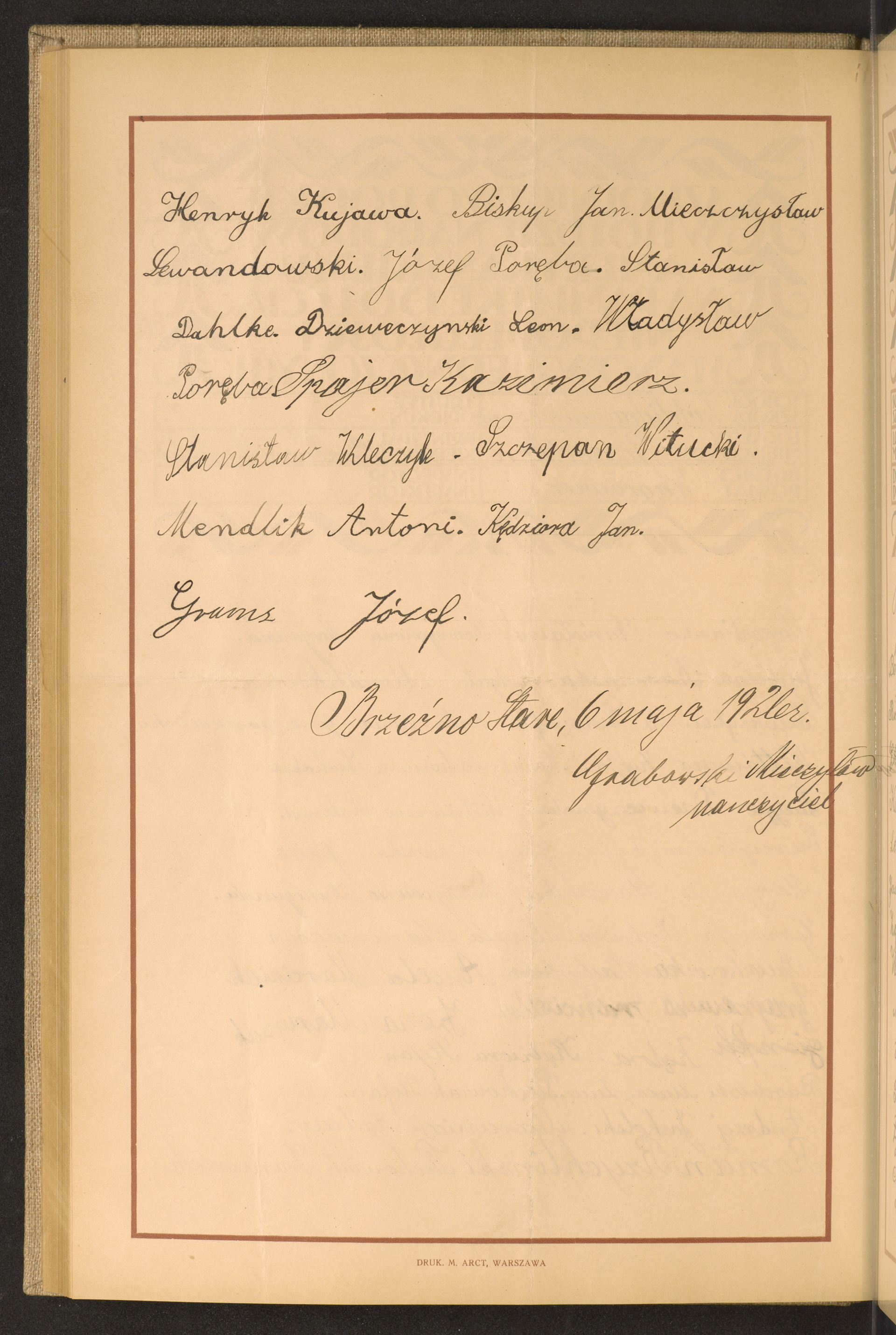 Podpis Józef Poręba na stronie nr 142 w tomie nr 86