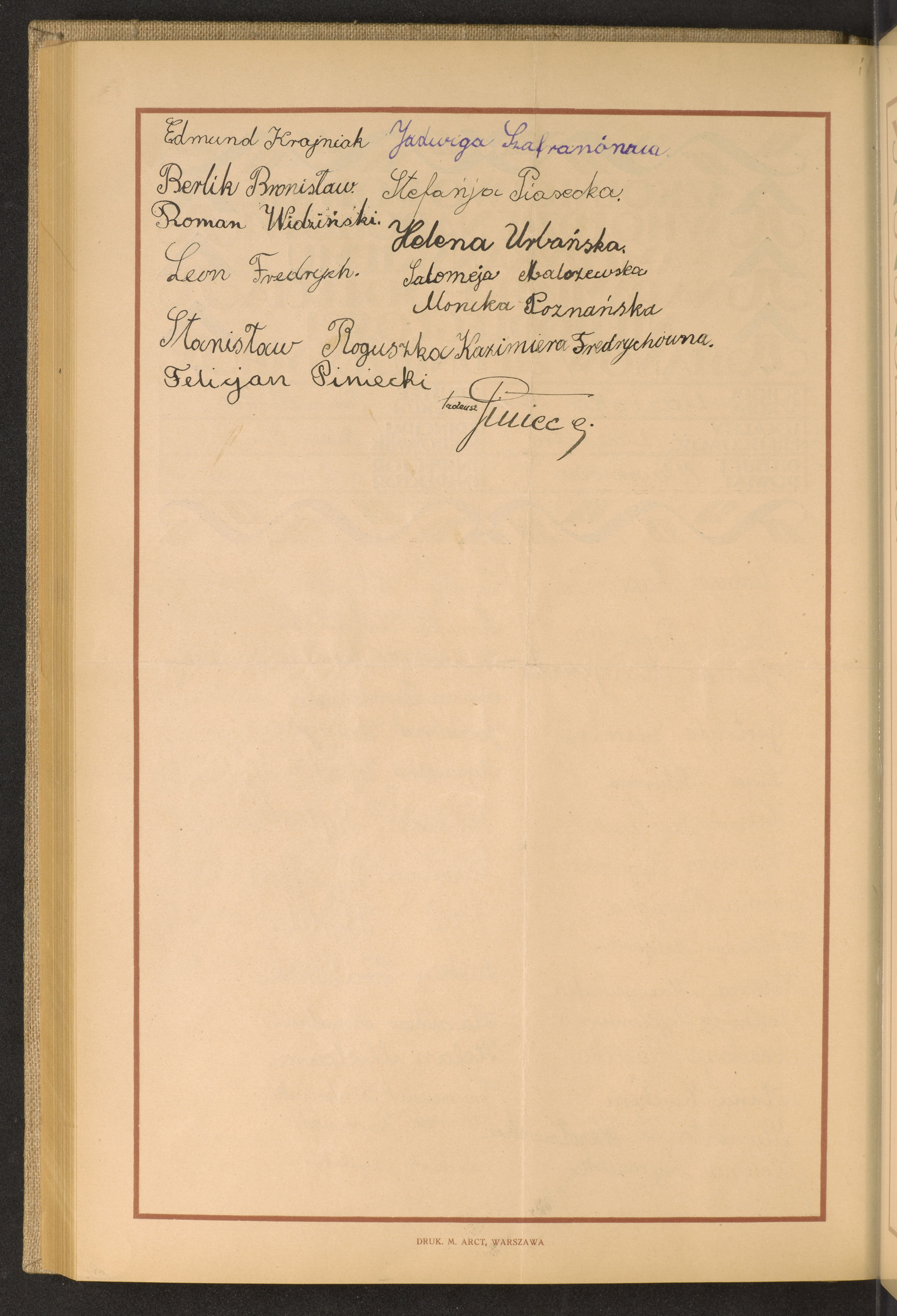 Podpis Edmund Krajniak na stronie nr 212 w tomie nr 86