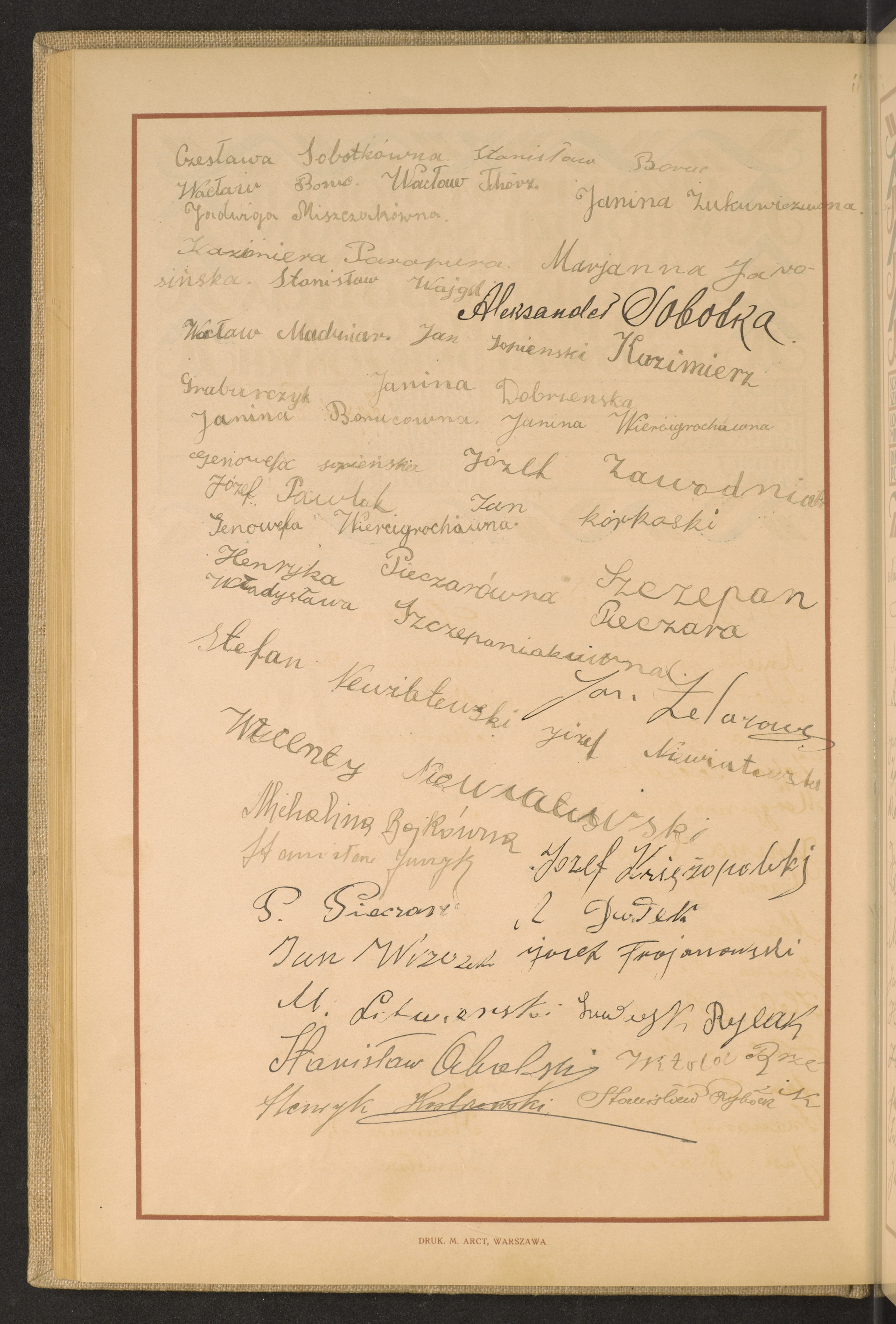 Podpis Stanisław Boruc na stronie nr 112 w tomie nr 87