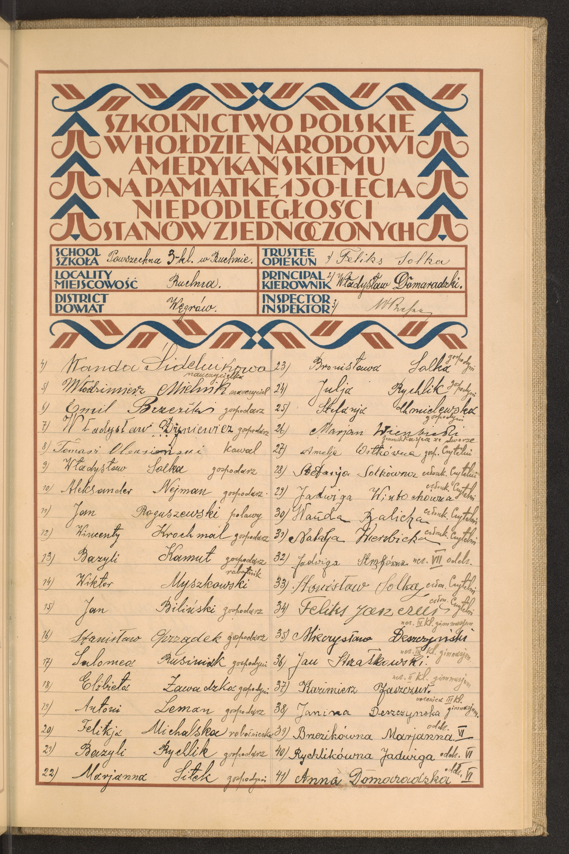 Podpis Anna Domaradzka na stronie nr 211 w tomie nr 87