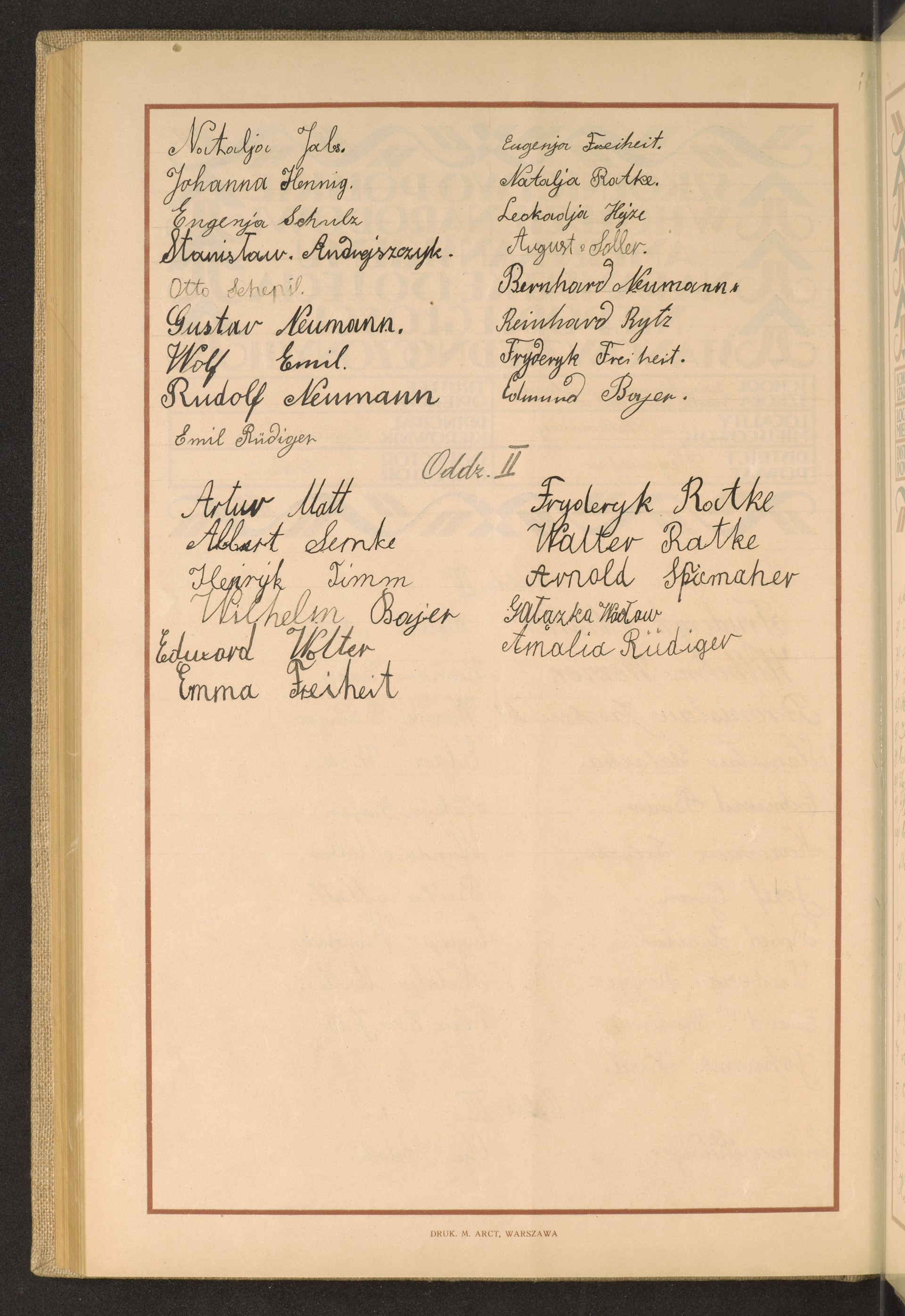 Podpis Amalia Rüdiger na stronie nr 244 w tomie nr 87