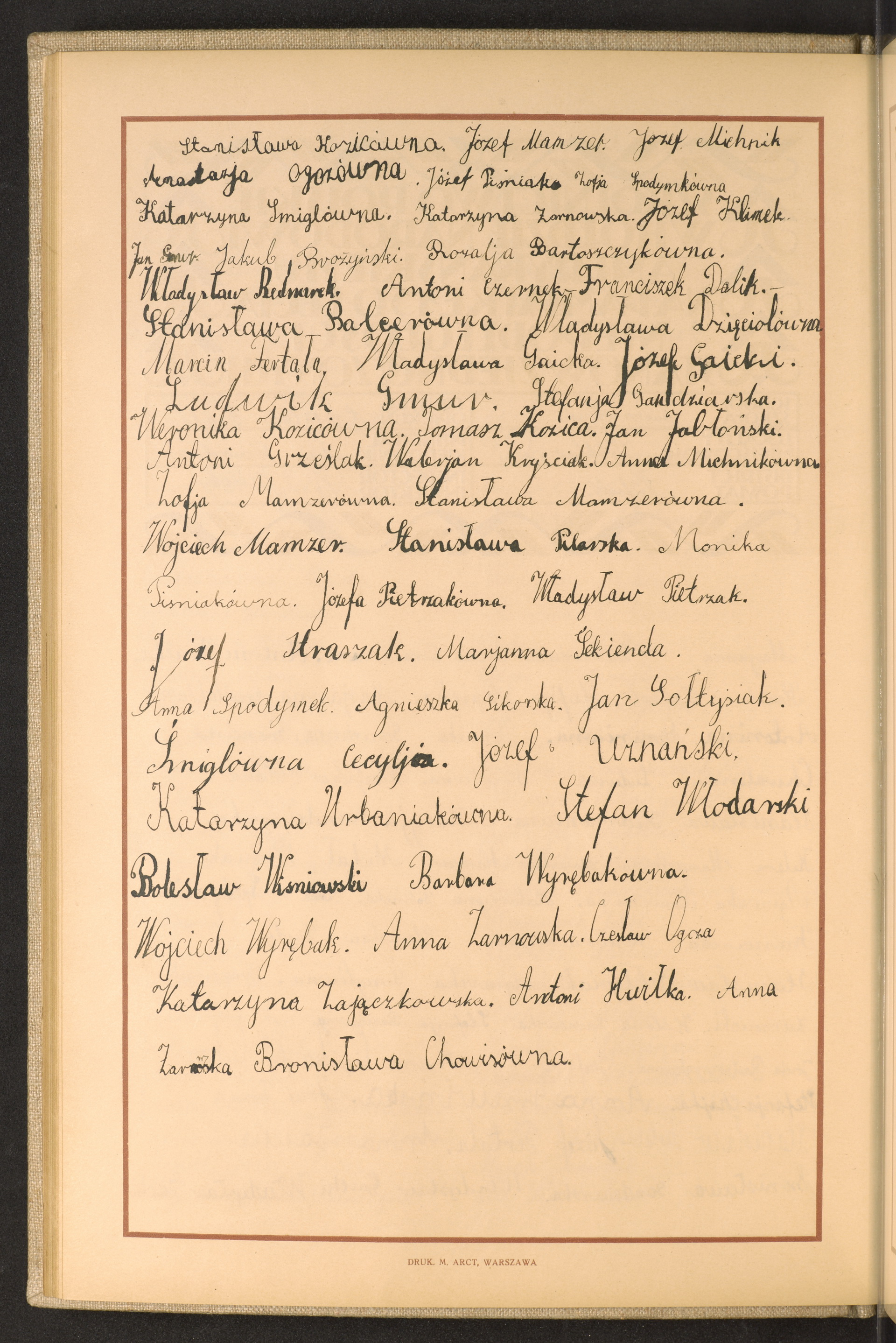 Podpis Stanisława Kozica na stronie nr 52 w tomie nr 88