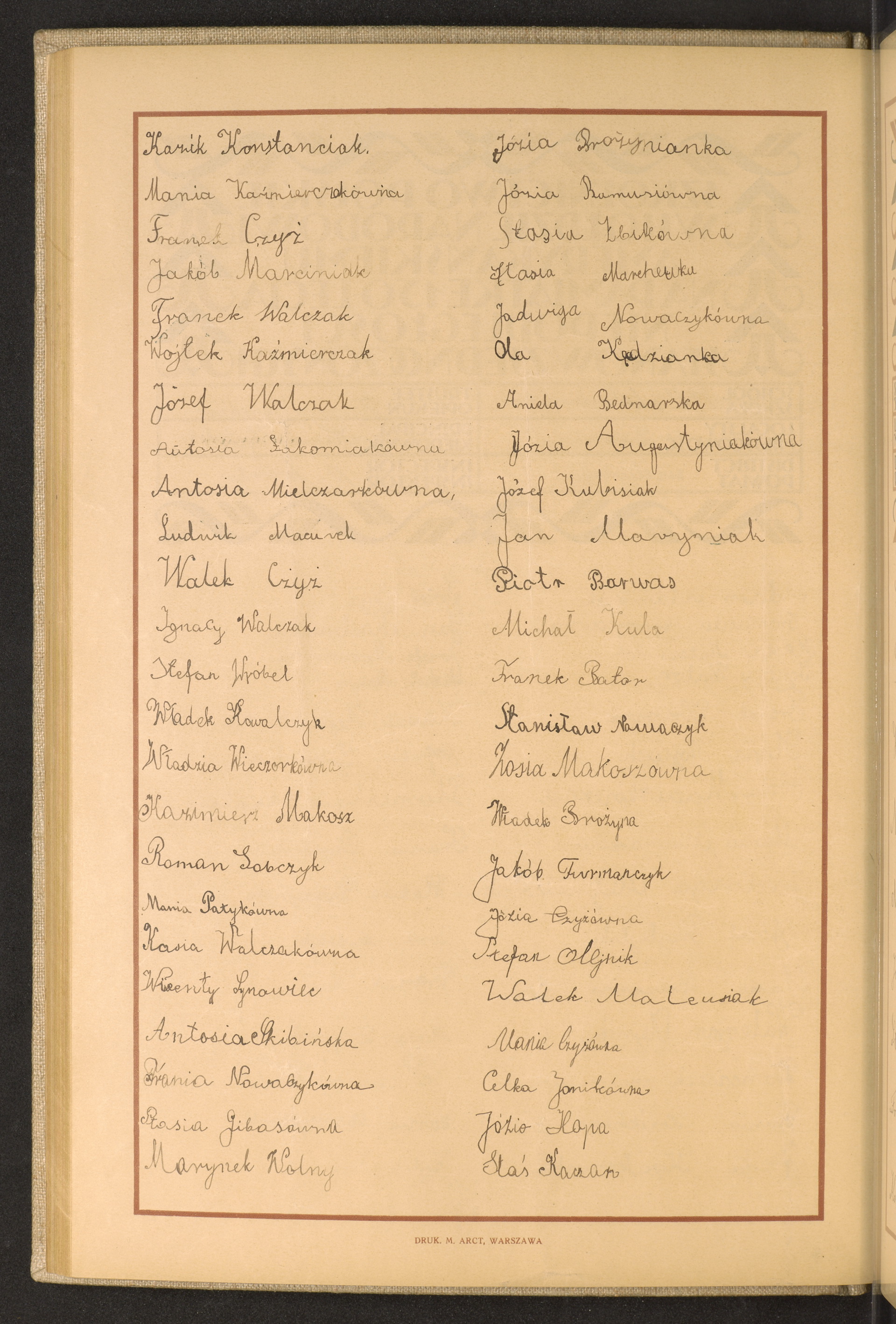 Podpis Józef Hopa na stronie nr 100 w tomie nr 88