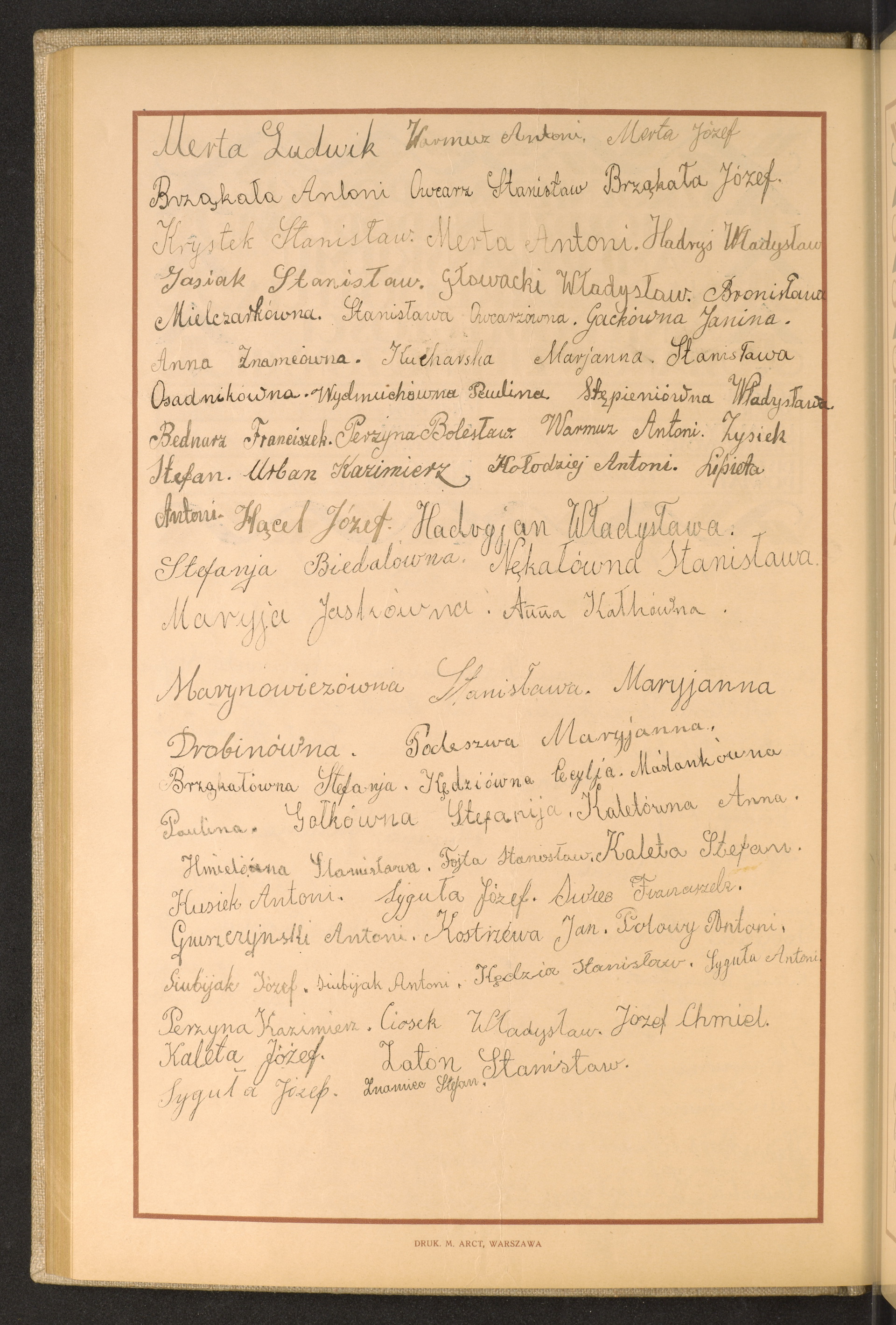 Podpis Marianna Drobina na stronie nr 108 w tomie nr 88