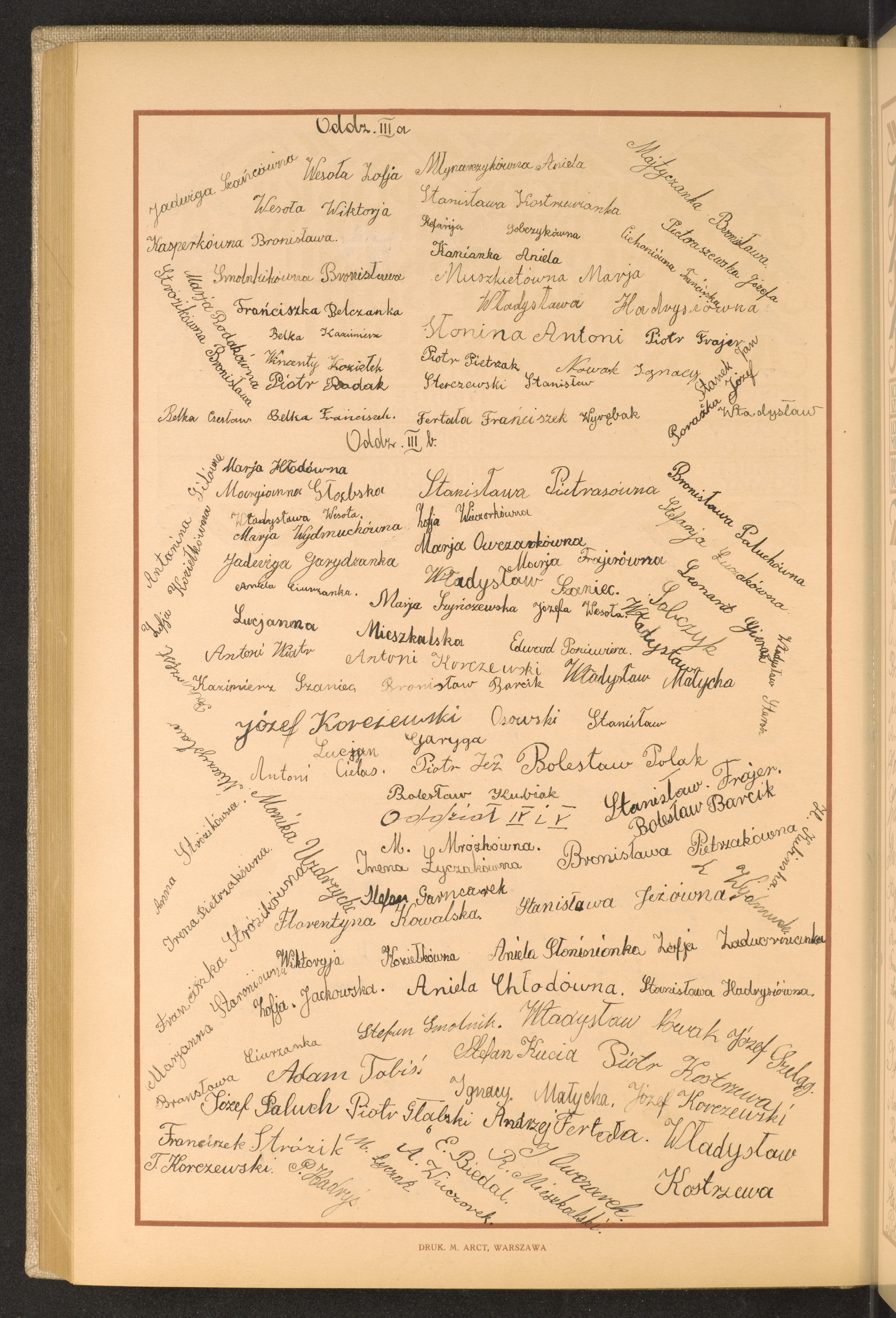 Podpis Władysław Kostrzewa na stronie nr 212 w tomie nr 88