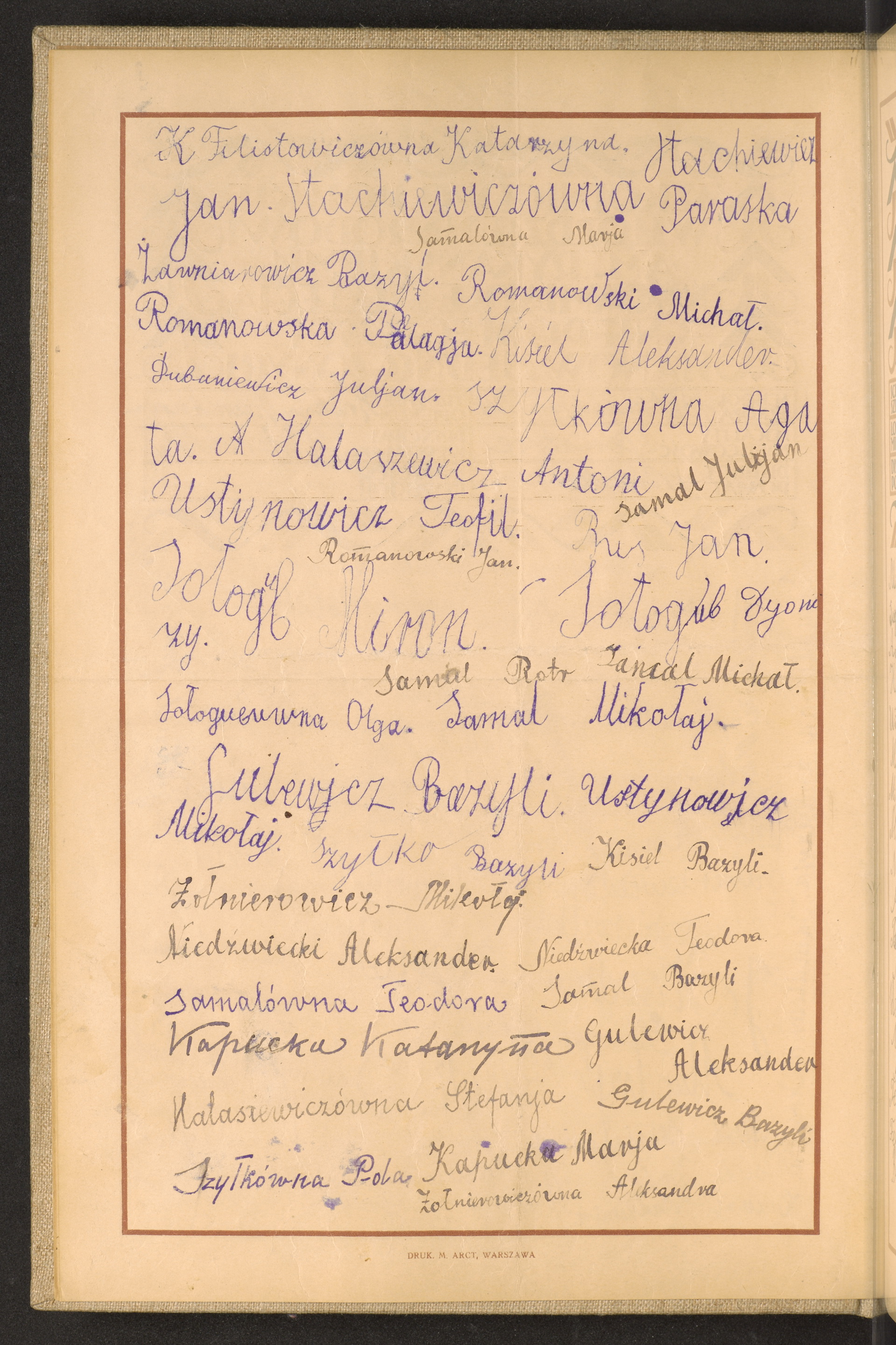 Podpis Aleksandra Żołnierowicz na stronie nr 12 w tomie nr 89