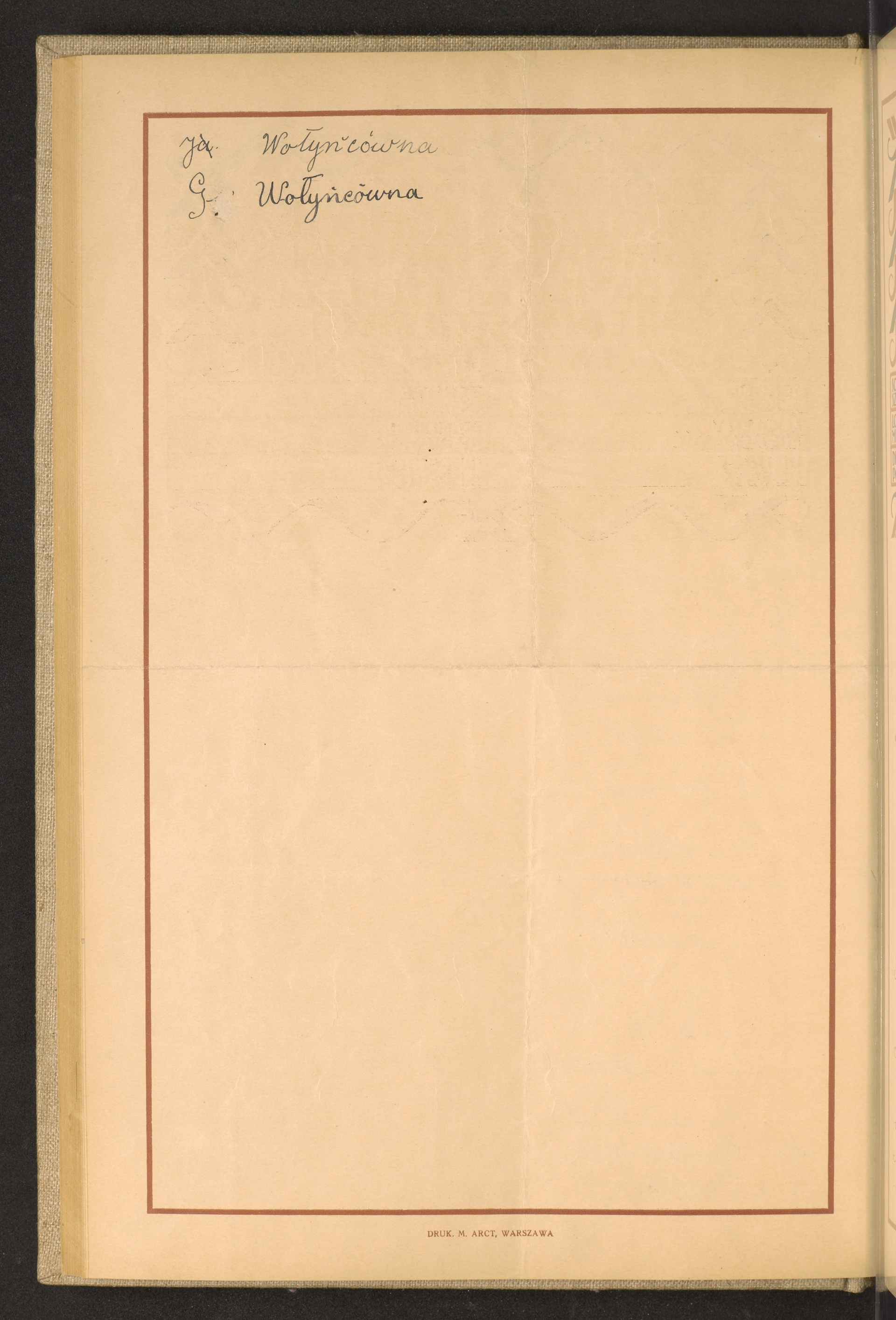 Podpis G. Wołyniec na stronie nr 88 w tomie nr 89