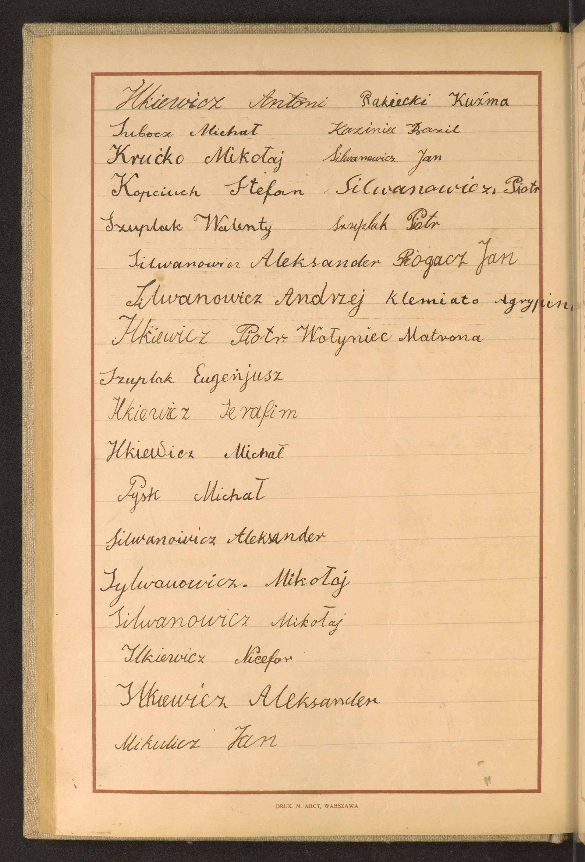 Podpis Piotr Ilkiewicz na stronie nr 102 w tomie nr 89