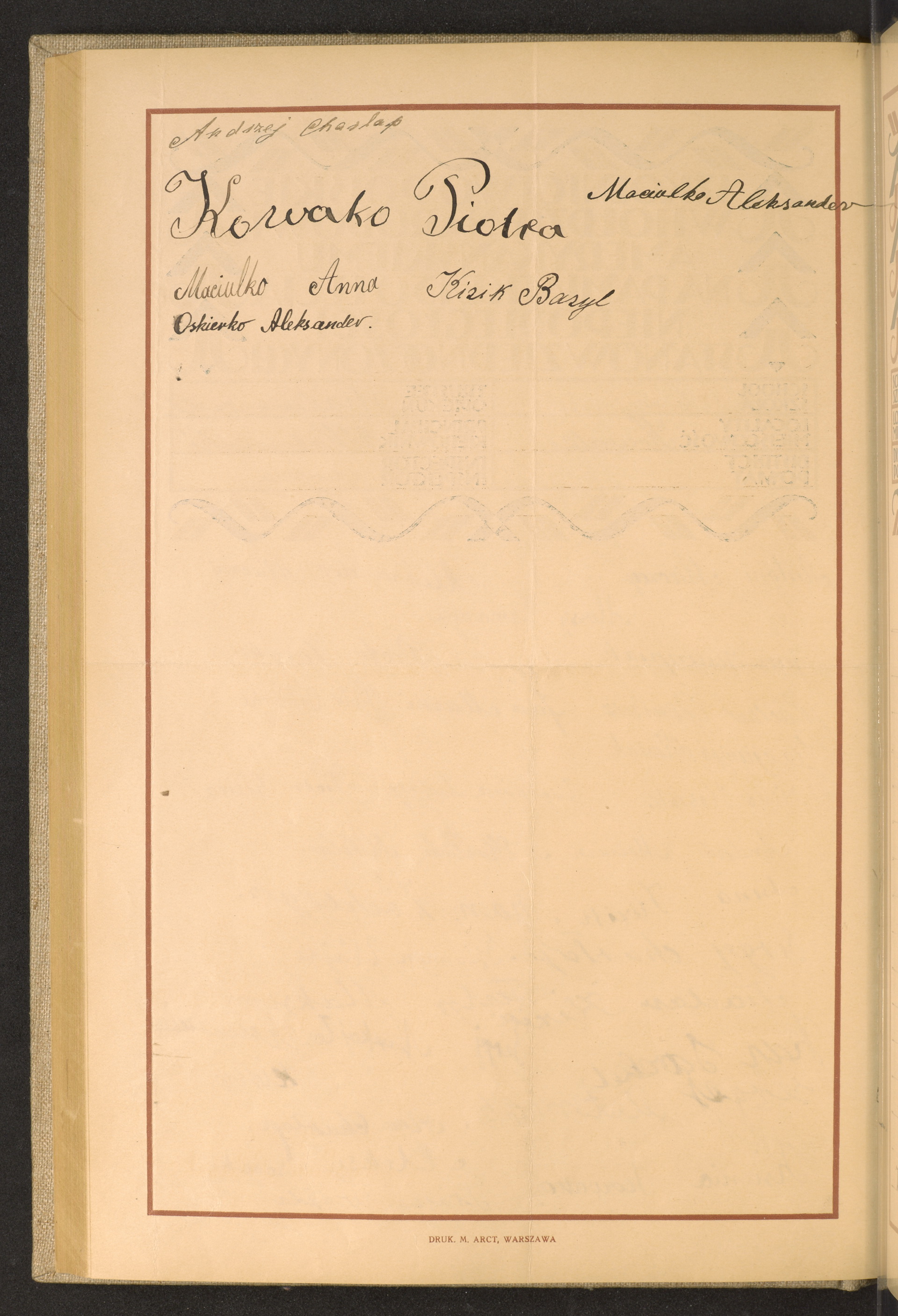 Podpis Aleksander Oskierko na stronie nr 154 w tomie nr 89