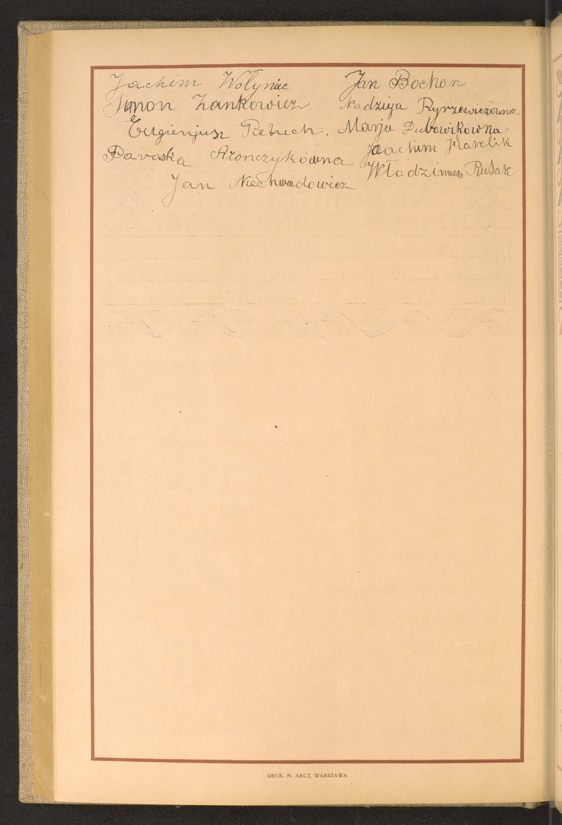 Podpis Joachim Wołyniec na stronie nr 166 w tomie nr 89