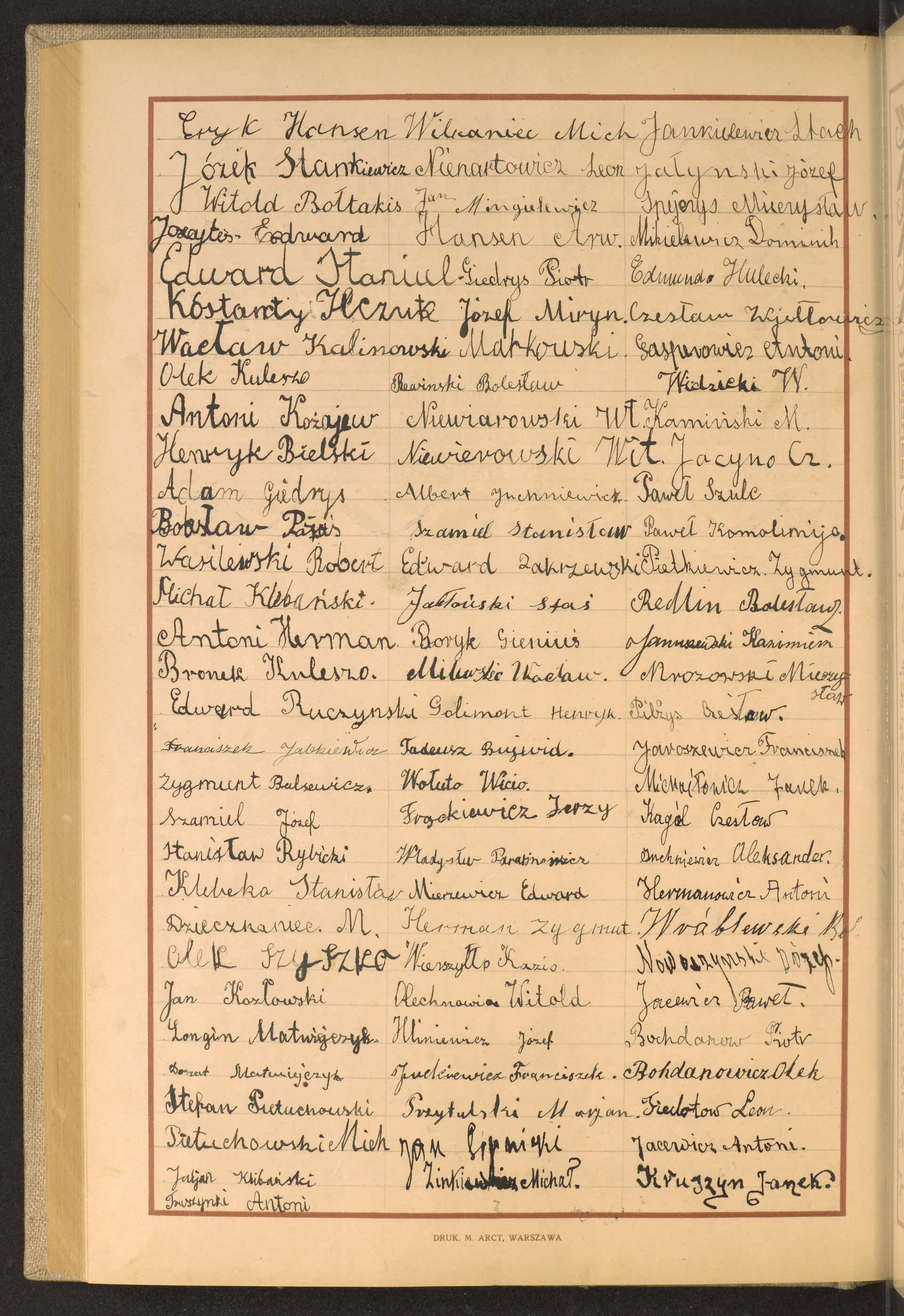 Podpis Eryk Hansen na stronie nr 208 w tomie nr 89