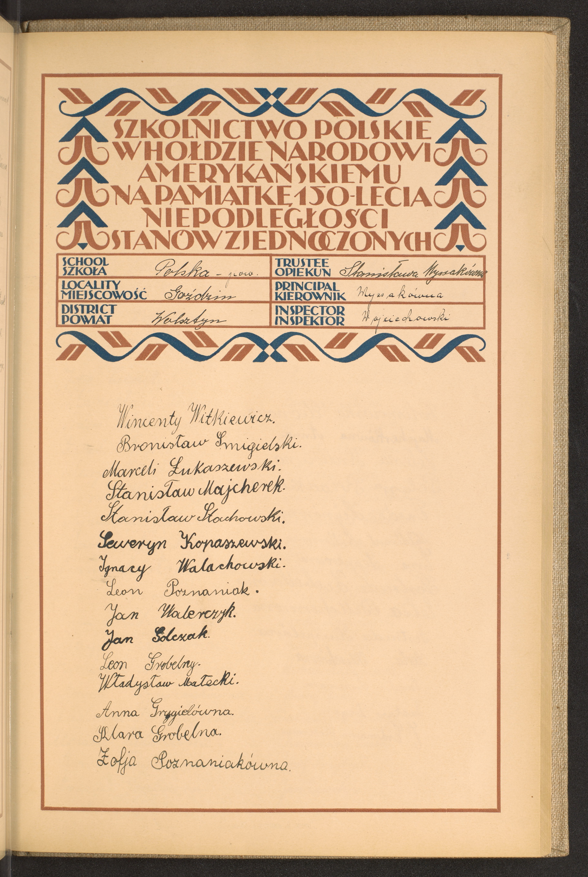 Podpis Zofia Poznaniak na stronie nr 171 w tomie nr 90