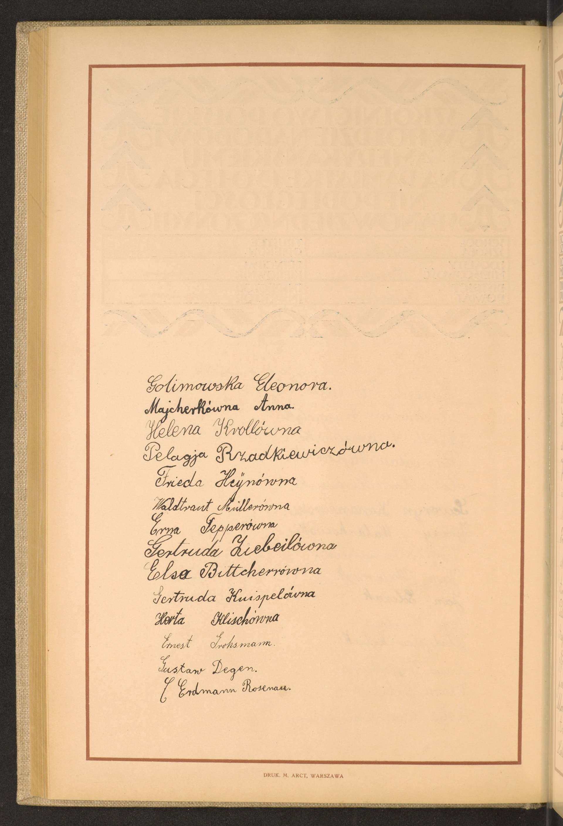 Podpis Anna Majcherek na stronie nr 172 w tomie nr 90