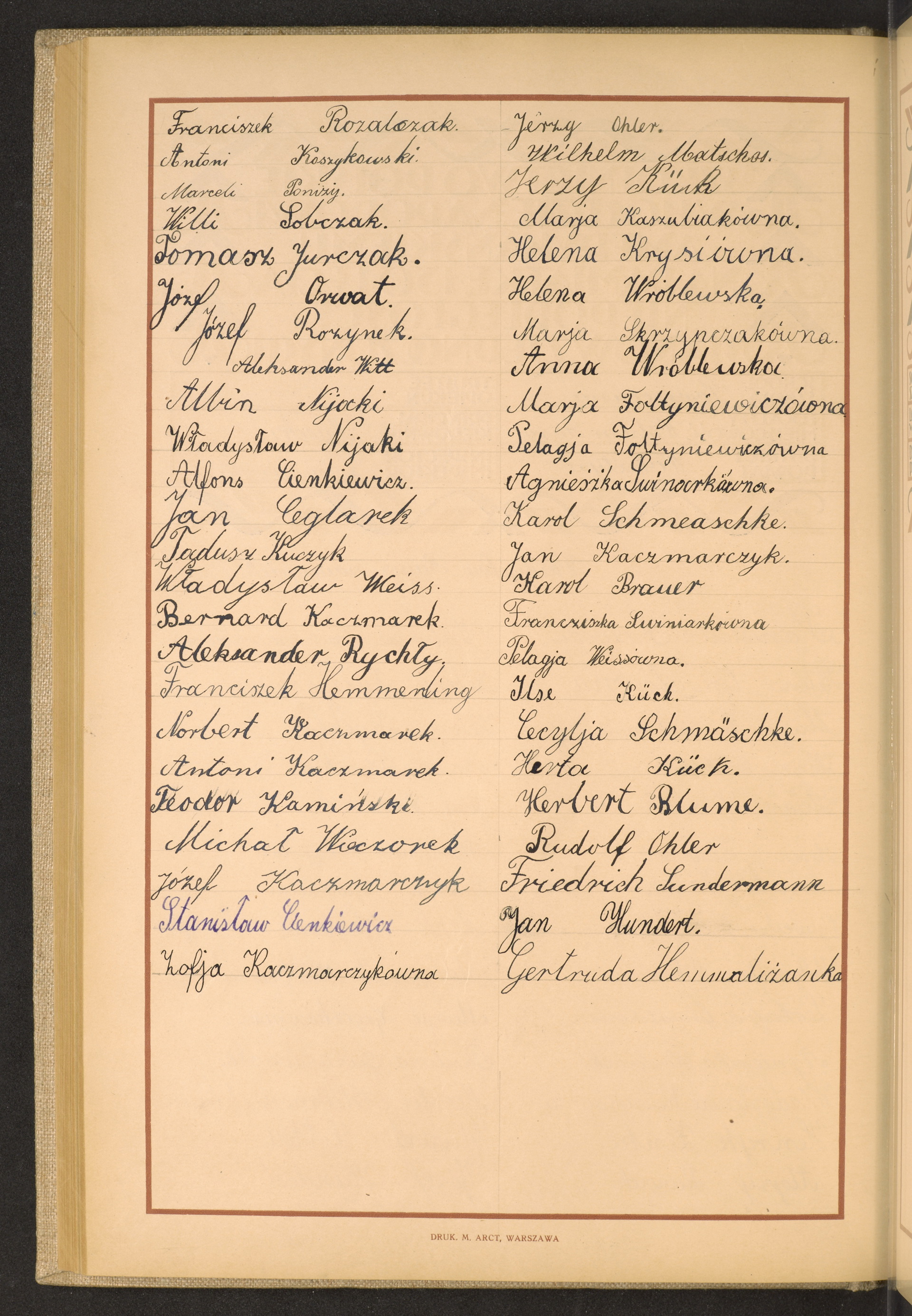 Podpis Gertruda Hemmerling na stronie nr 180 w tomie nr 90