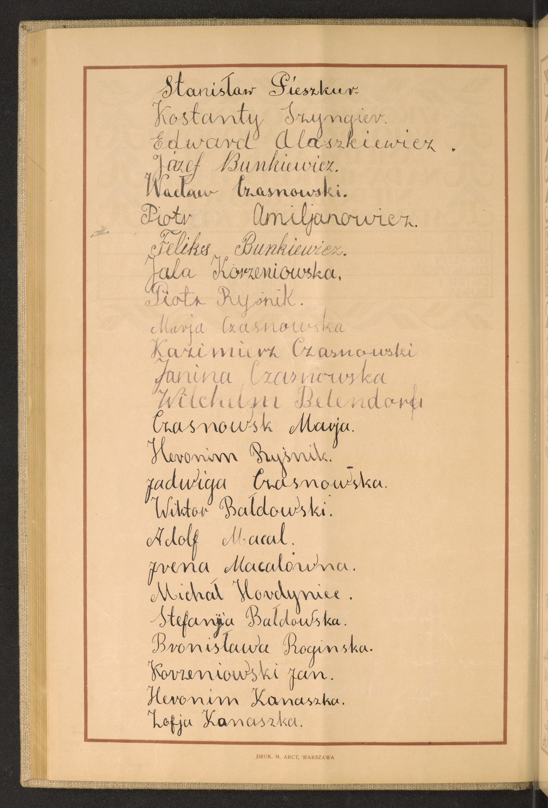 Podpis Stanisław Pieszkur na stronie nr 148 w tomie nr 91