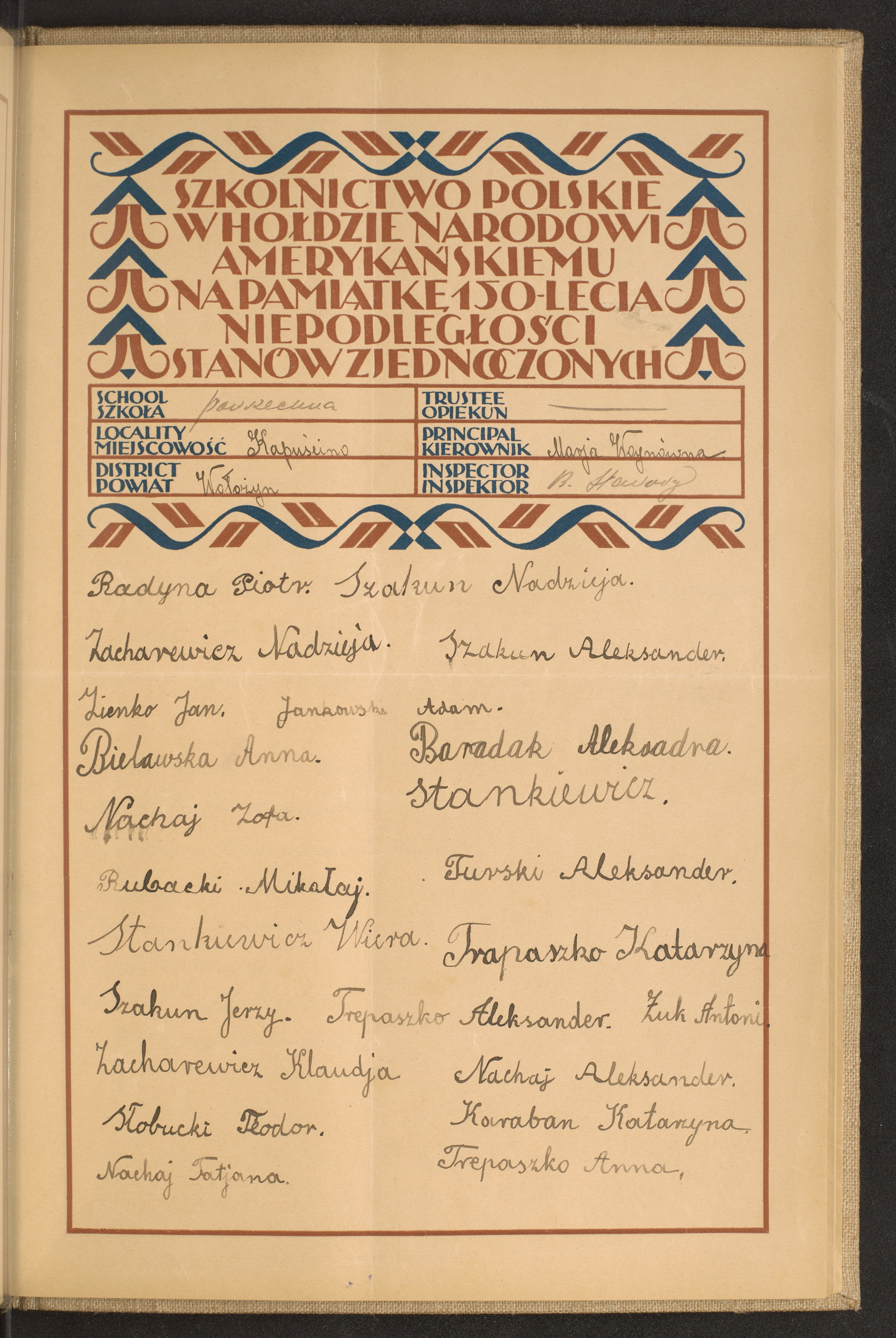 Podpis Anna Trepaszko na stronie nr 191 w tomie nr 91