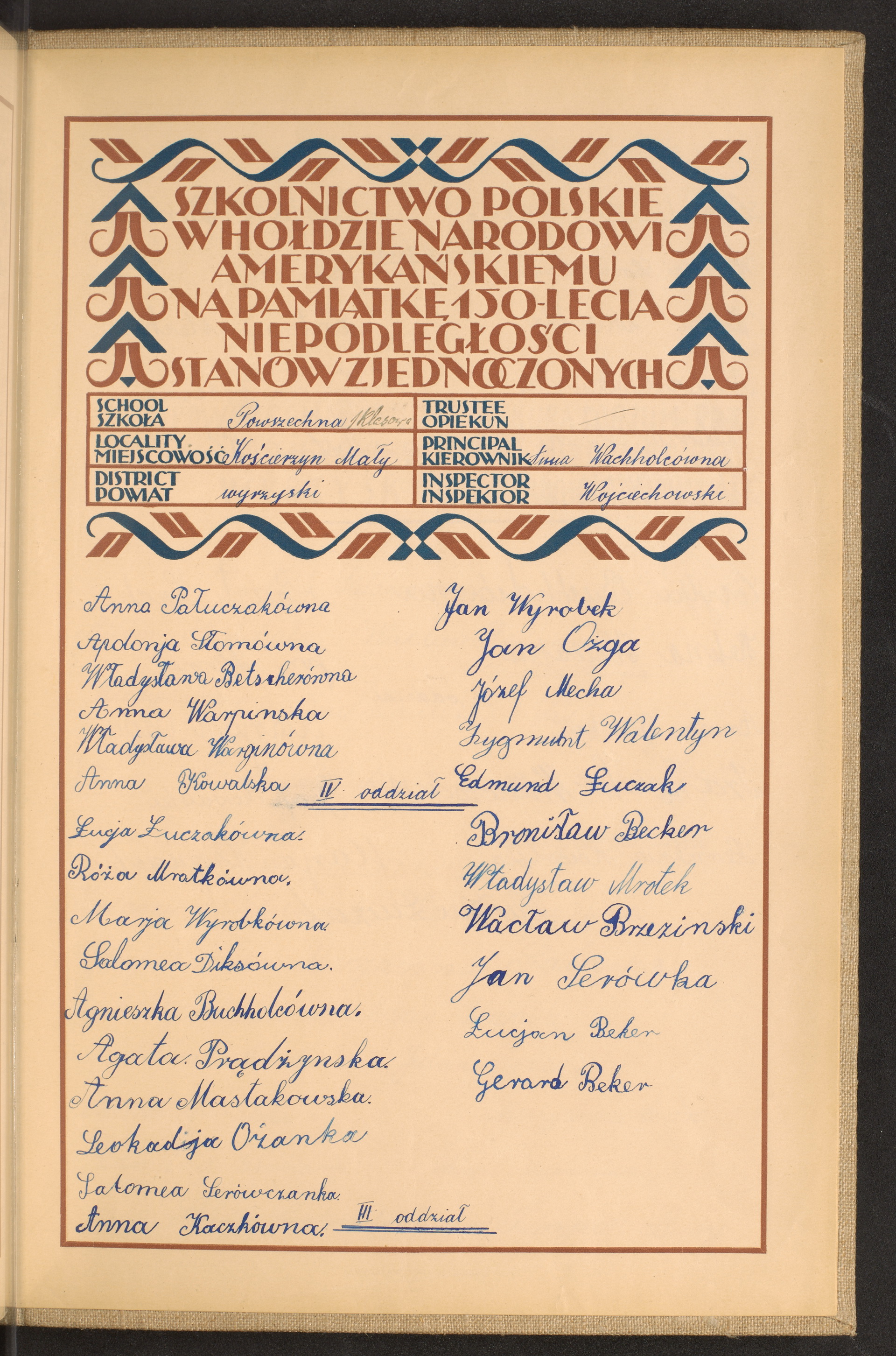 Podpis Gerhard Beker na stronie nr 283 w tomie nr 91