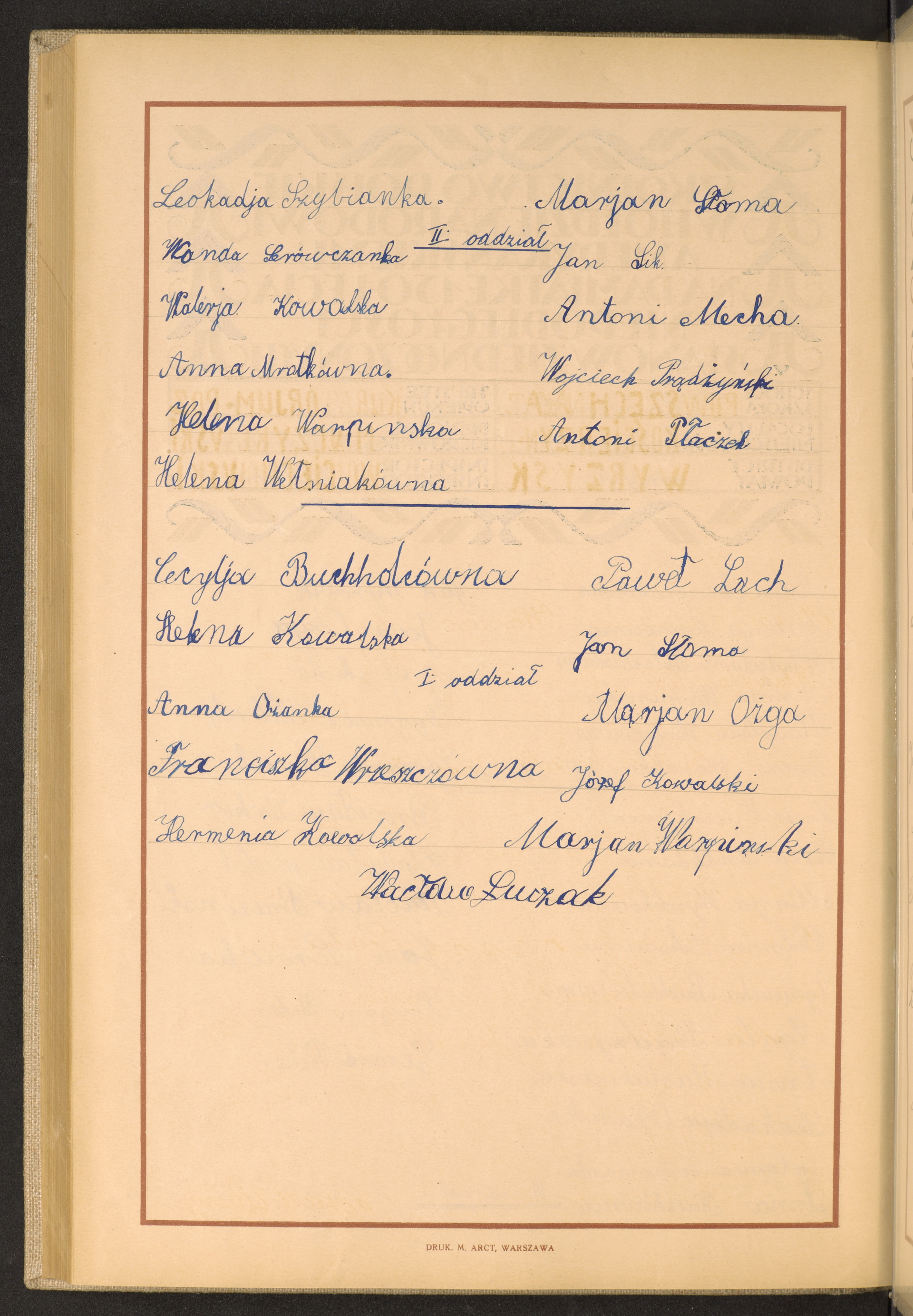 Podpis Marian Warpiński na stronie nr 284 w tomie nr 91