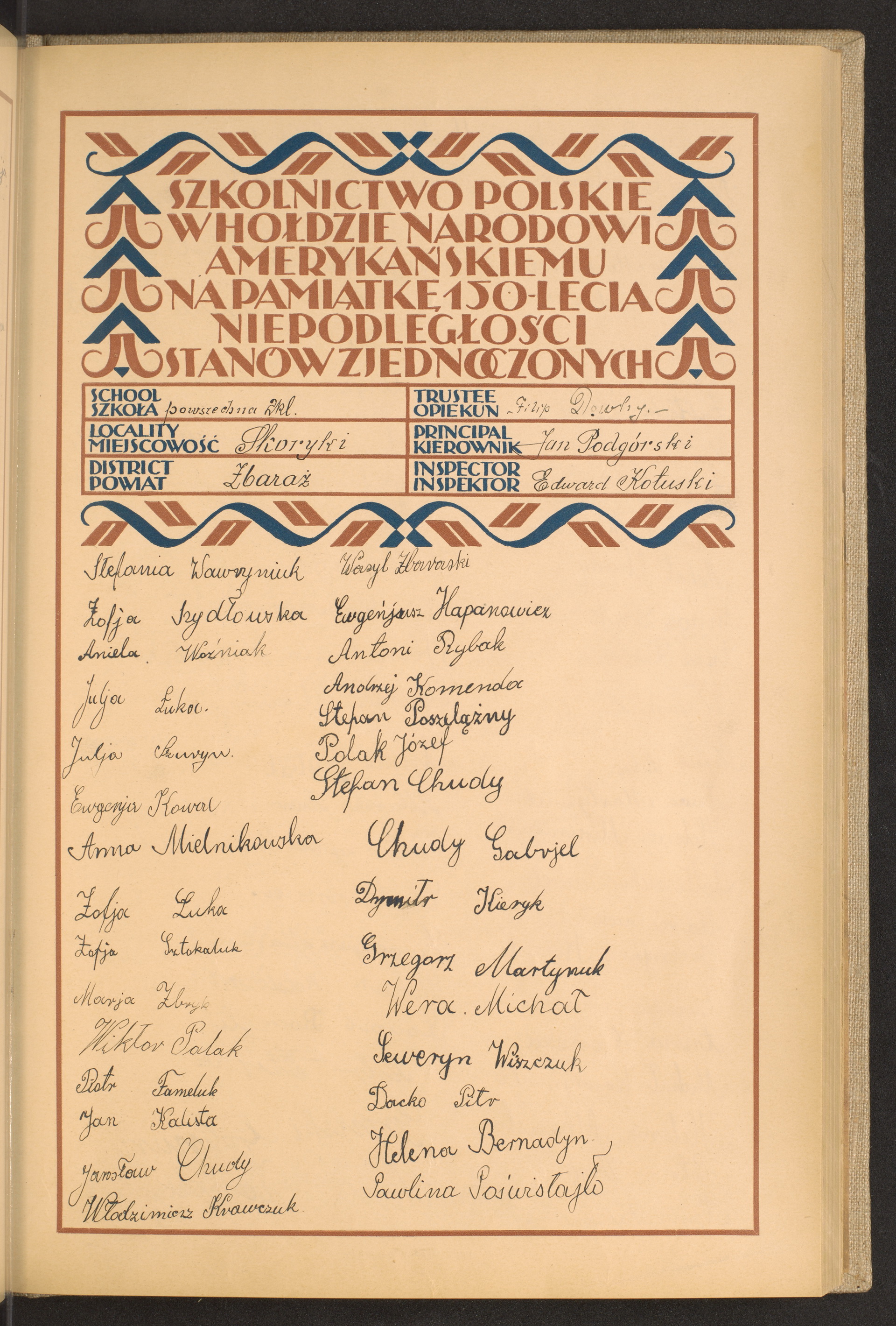 Podpis Stefan  Chudy na stronie nr 107 w tomie nr 93