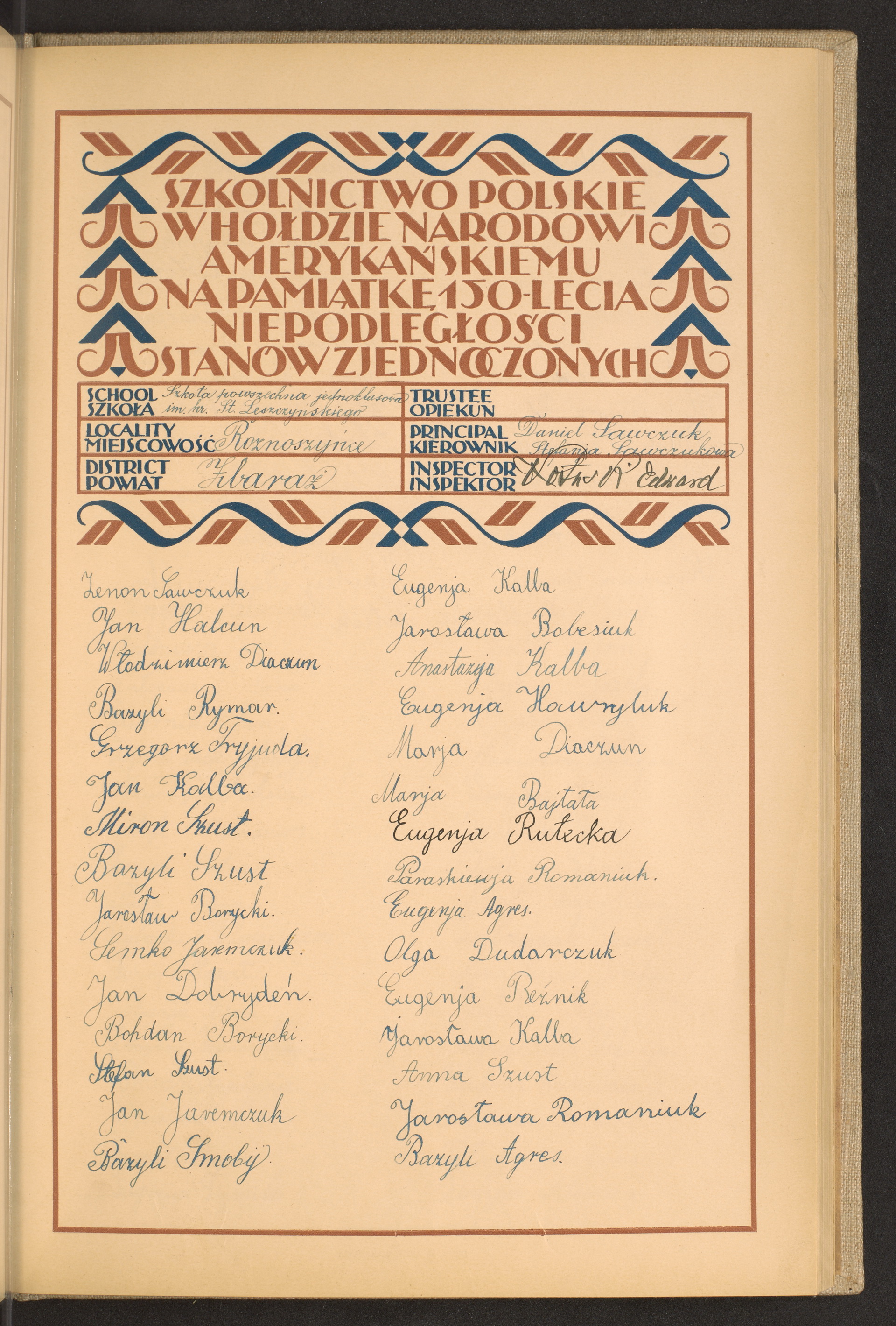 Podpis Włodzimierz Diaczun na stronie nr 171 w tomie nr 93