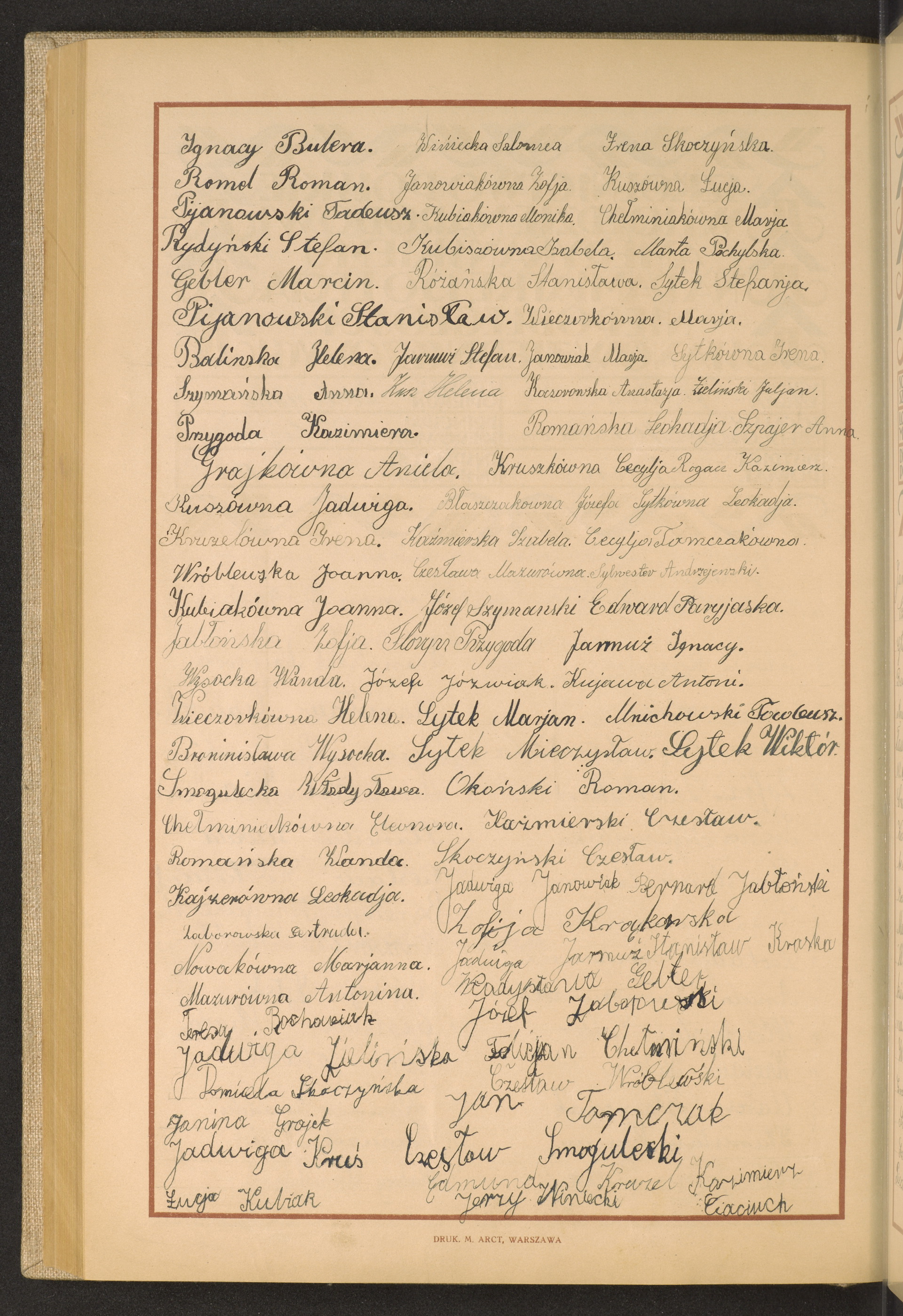 Podpis Bronisława Wysocka na stronie nr 238 w tomie nr 93