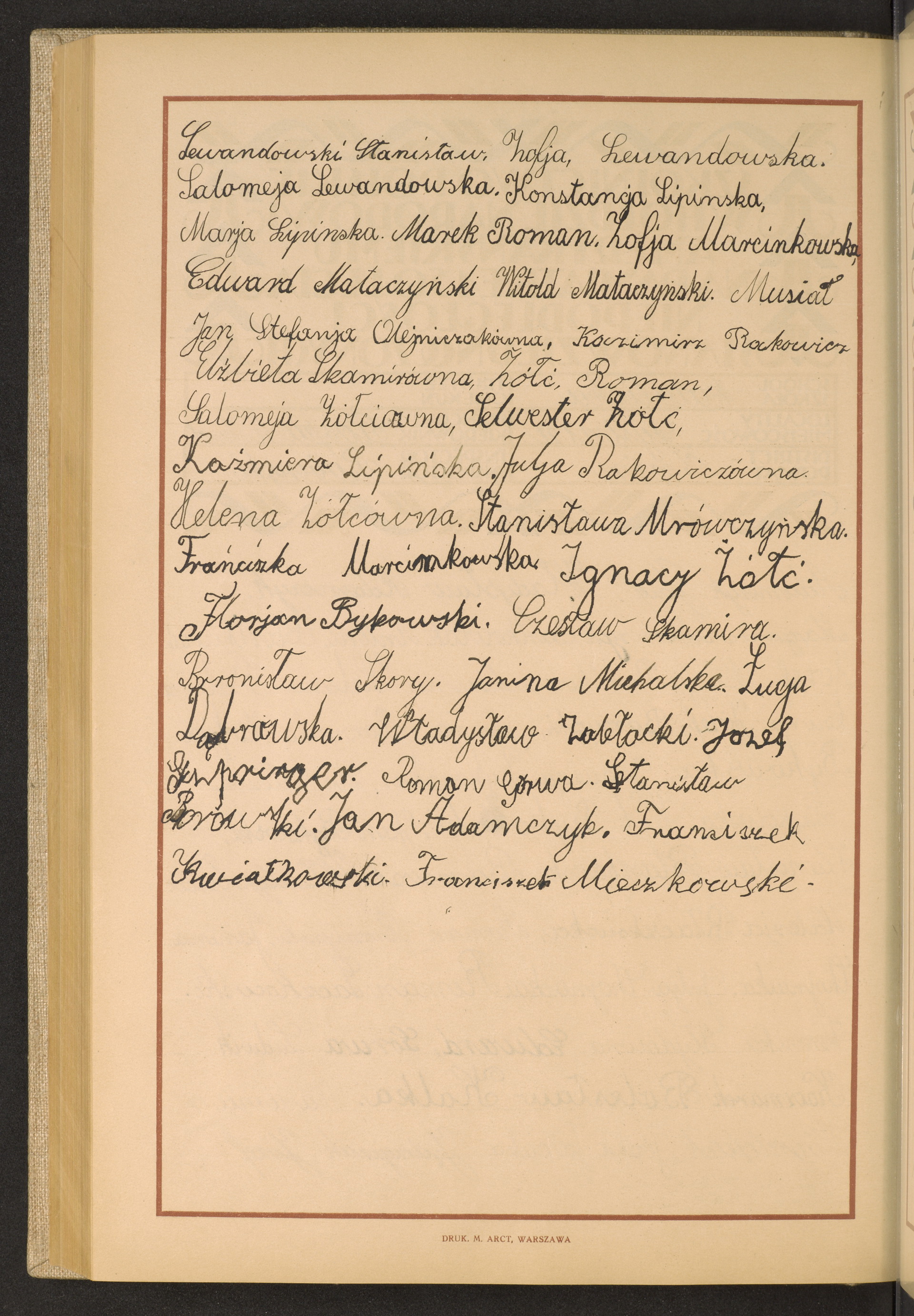 Podpis Salomea Lewandowska na stronie nr 258 w tomie nr 93