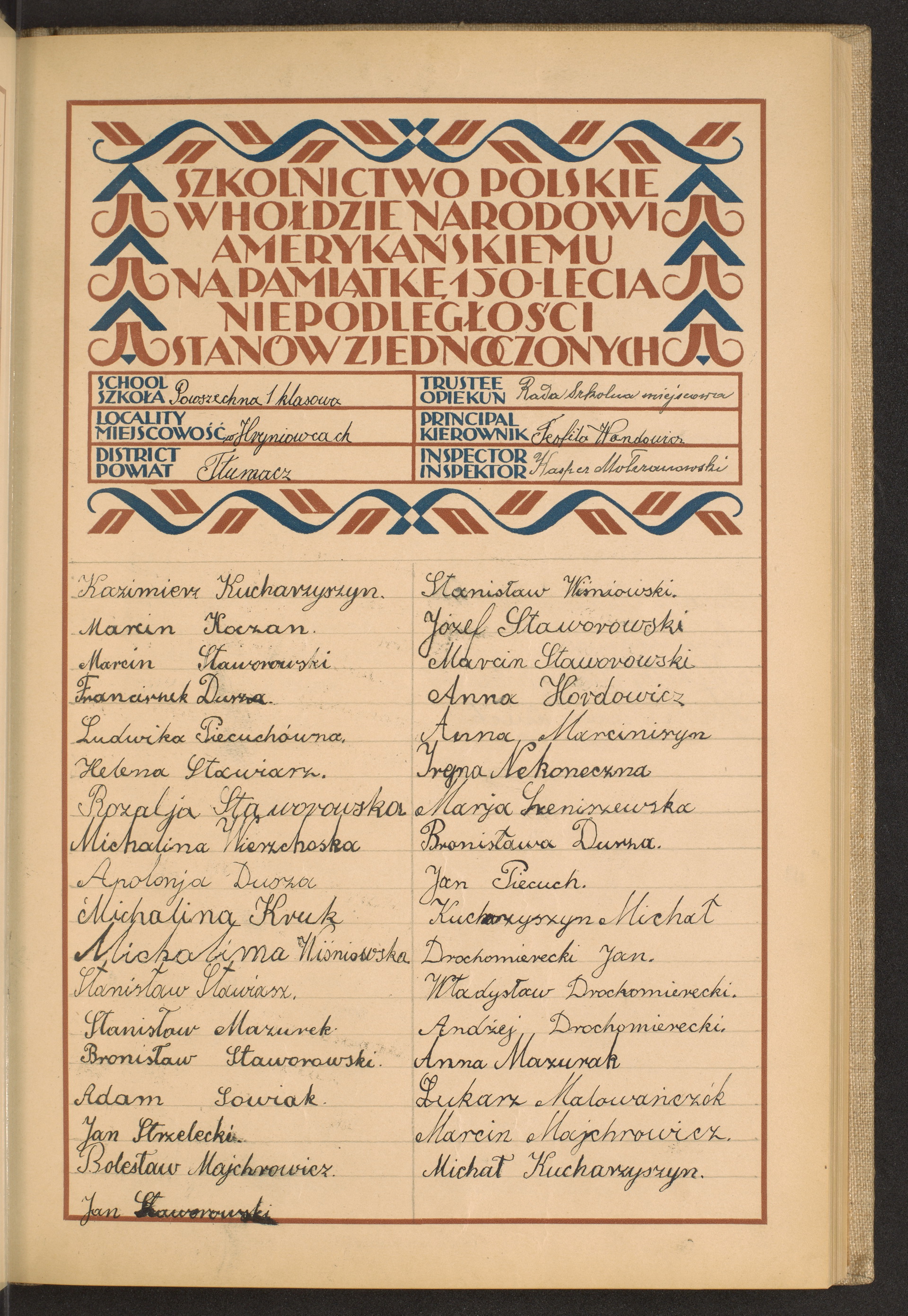 Podpis Teofila Wandowicz na stronie nr 29 w tomie nr 94